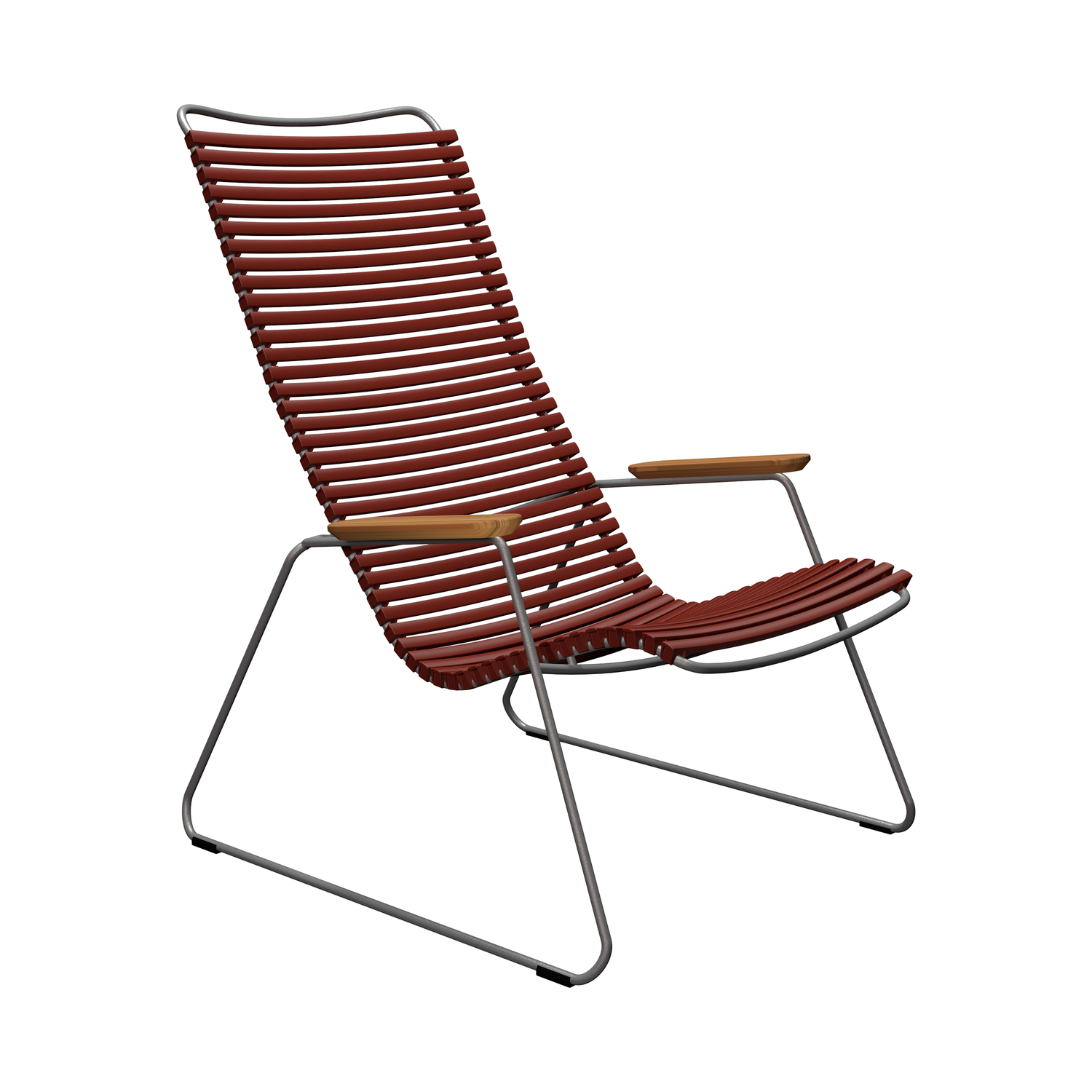 Houe Red - Low Armchair Click - Powder Coated Steel - Designer Henrik Pedersen