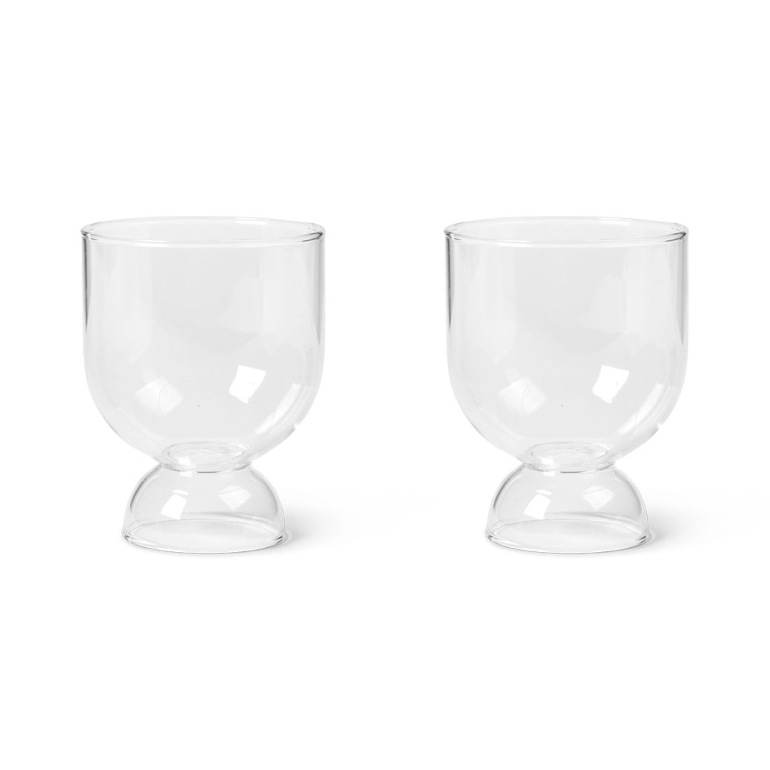 Ferm Living - Set Of 2 - Mouth Blown Glass Still - Transparent - Mouth Blown Glass - Designer Trine Andersen