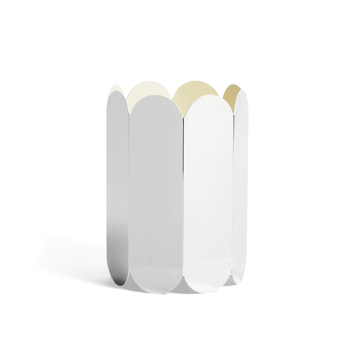 Hay Argento - Vaso Arcs - Specchio - Acciaio Inossidabile - Designer Muller Van Severen