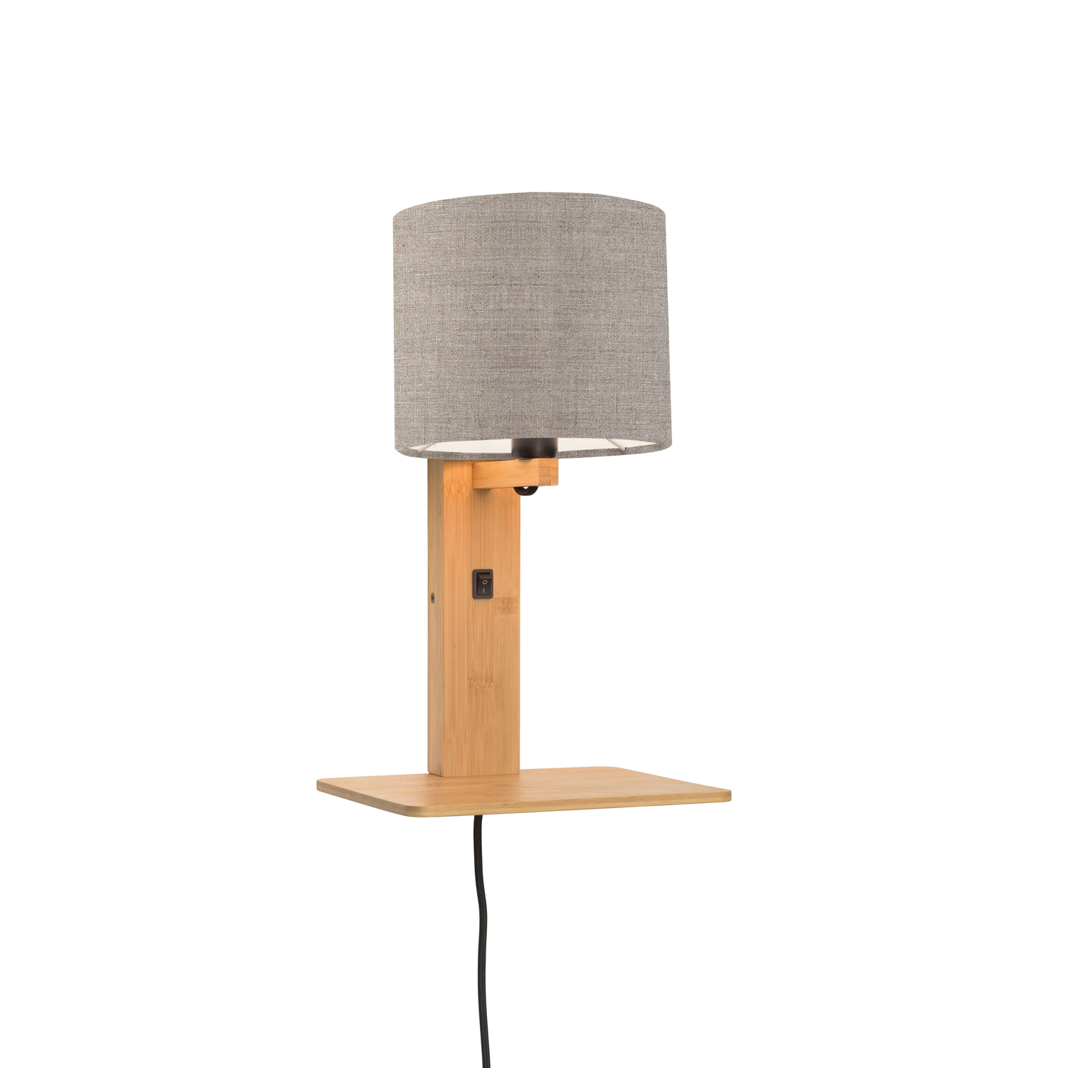Good & Mojo Light - Wall With Plug Andes - Natural Wood - Organic Linen