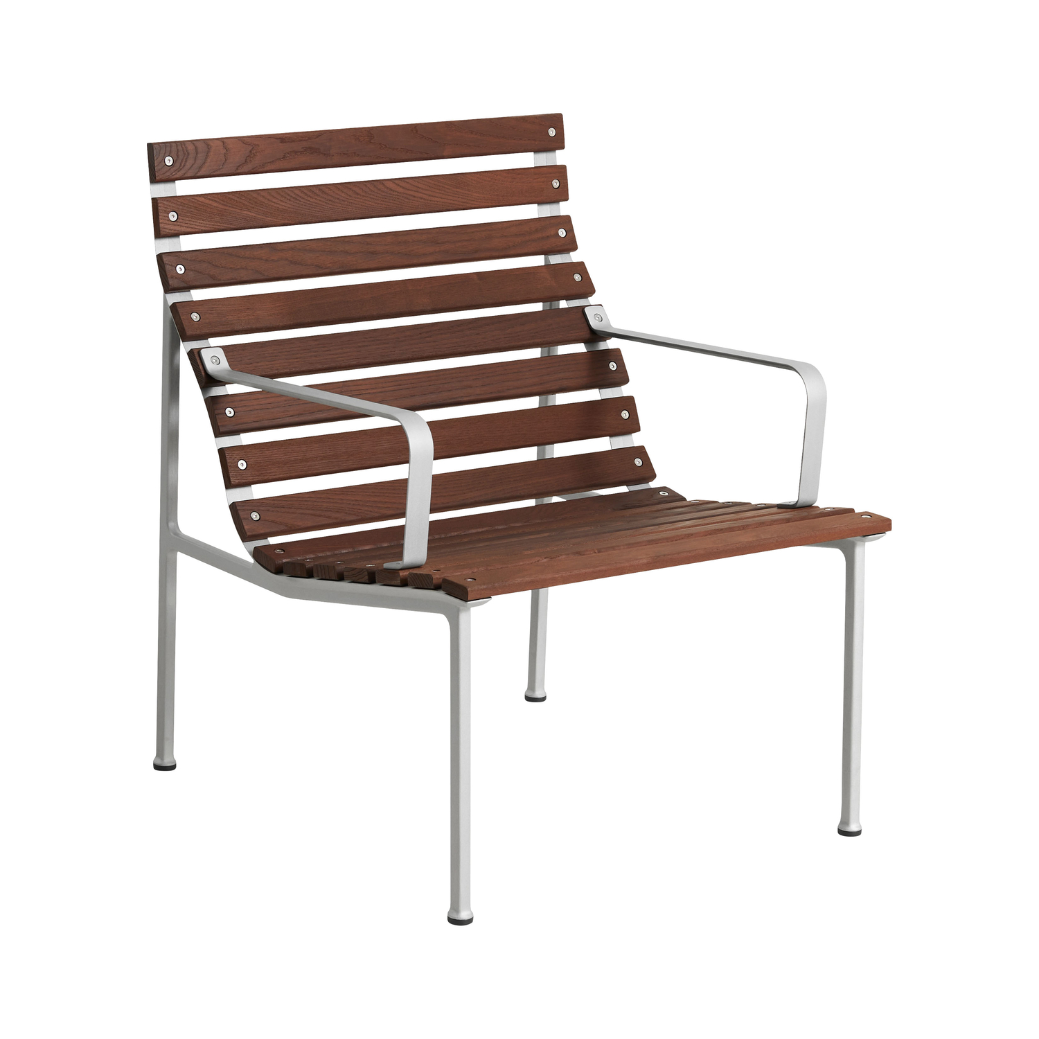 Hay Brown - Low Armchair Traverse - Thermo-Treated Solid Ash Wood - Designer Erwan Bouroullec