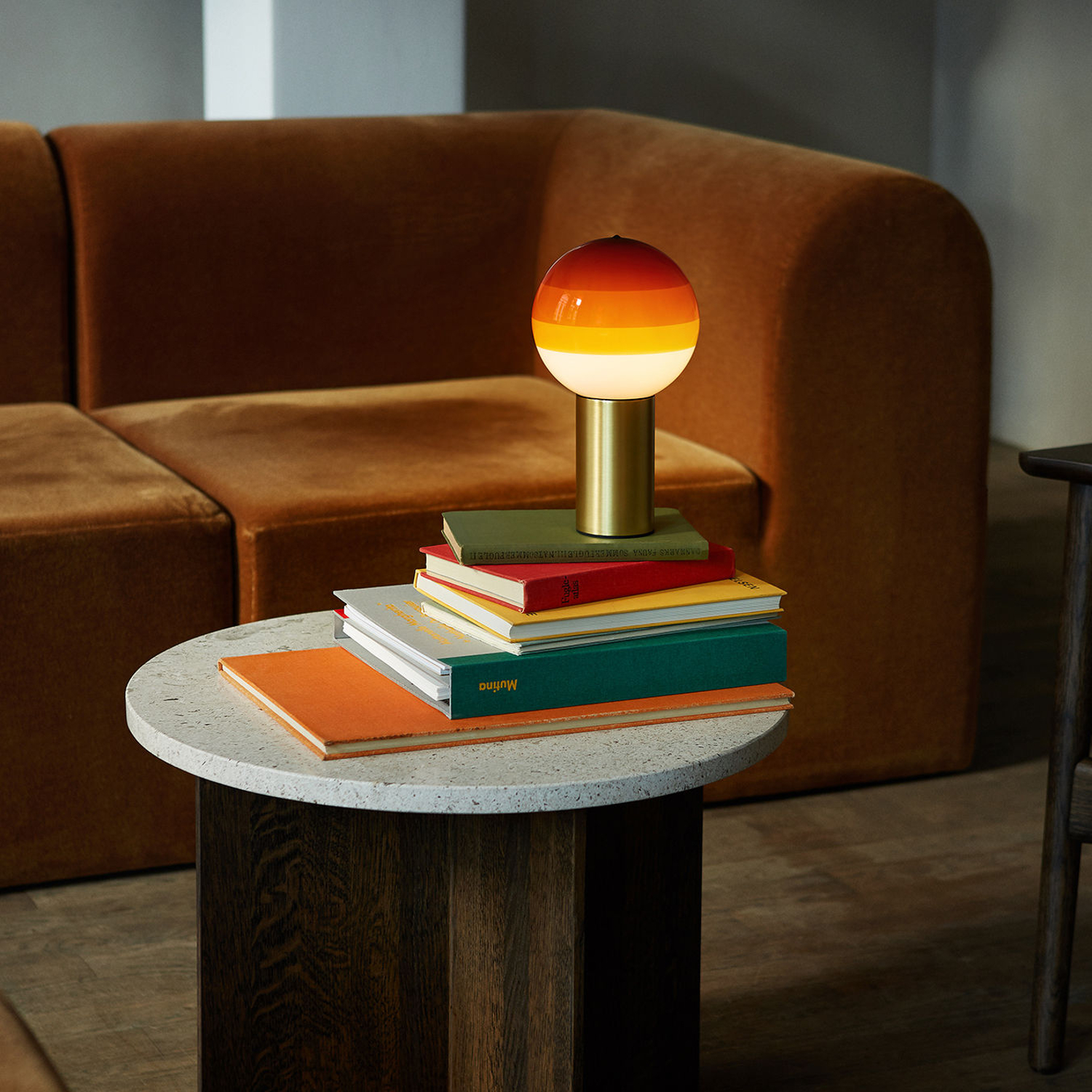 Marset Orange - Wireless Rechargeable Lamp Dipping - Blown Glass - Designer Jordi Canudas