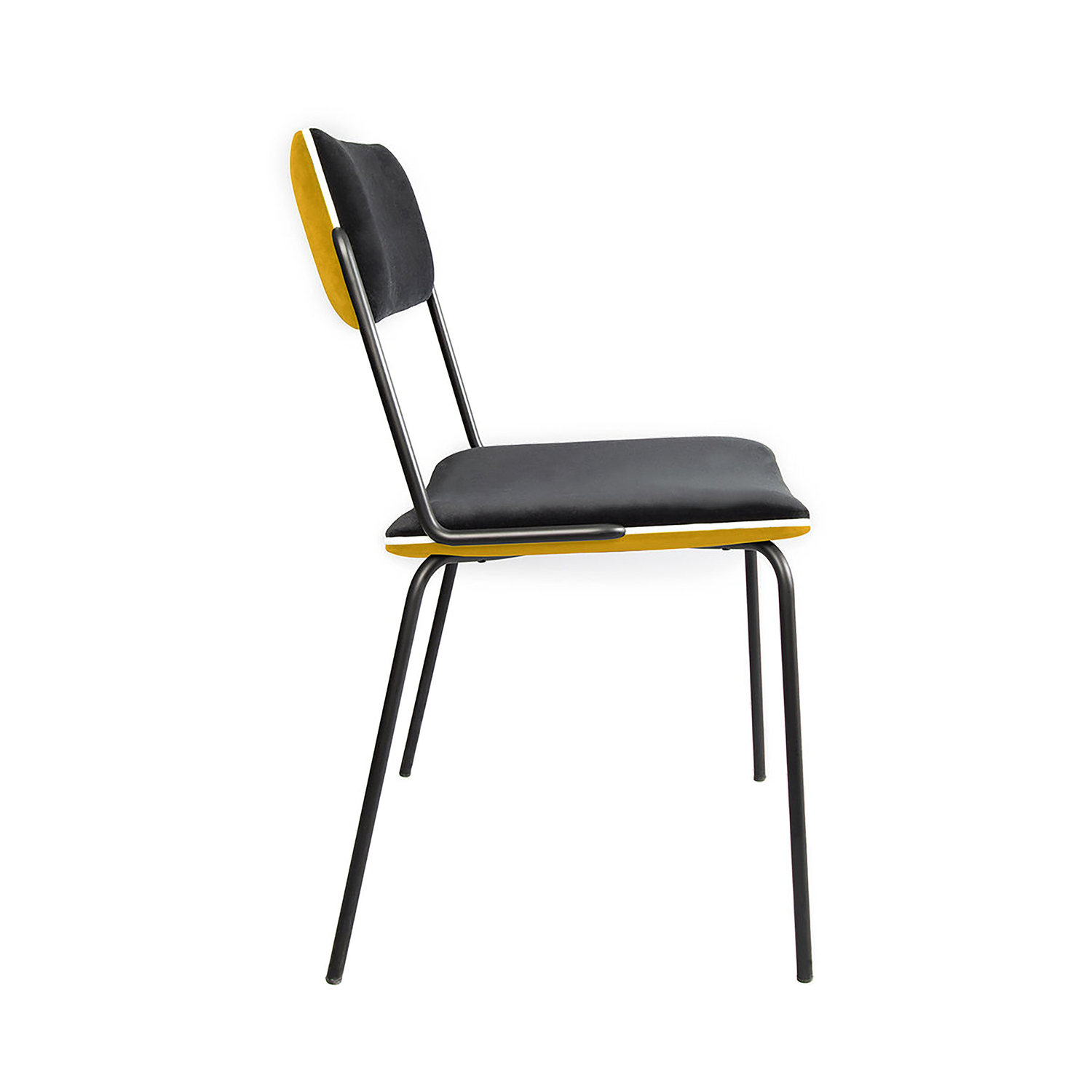 Maison Sarah Lavoine Black - Padded Chair Double-Jeu - Velvet - Designer Sarah Lavoine