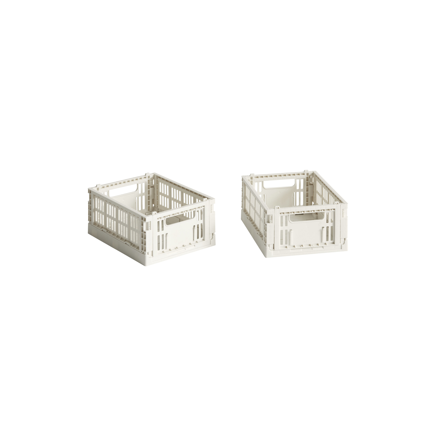 Hay White - Set Of 2 Baskets Colour Crate - Recycled Polypropylene - Designer Studio