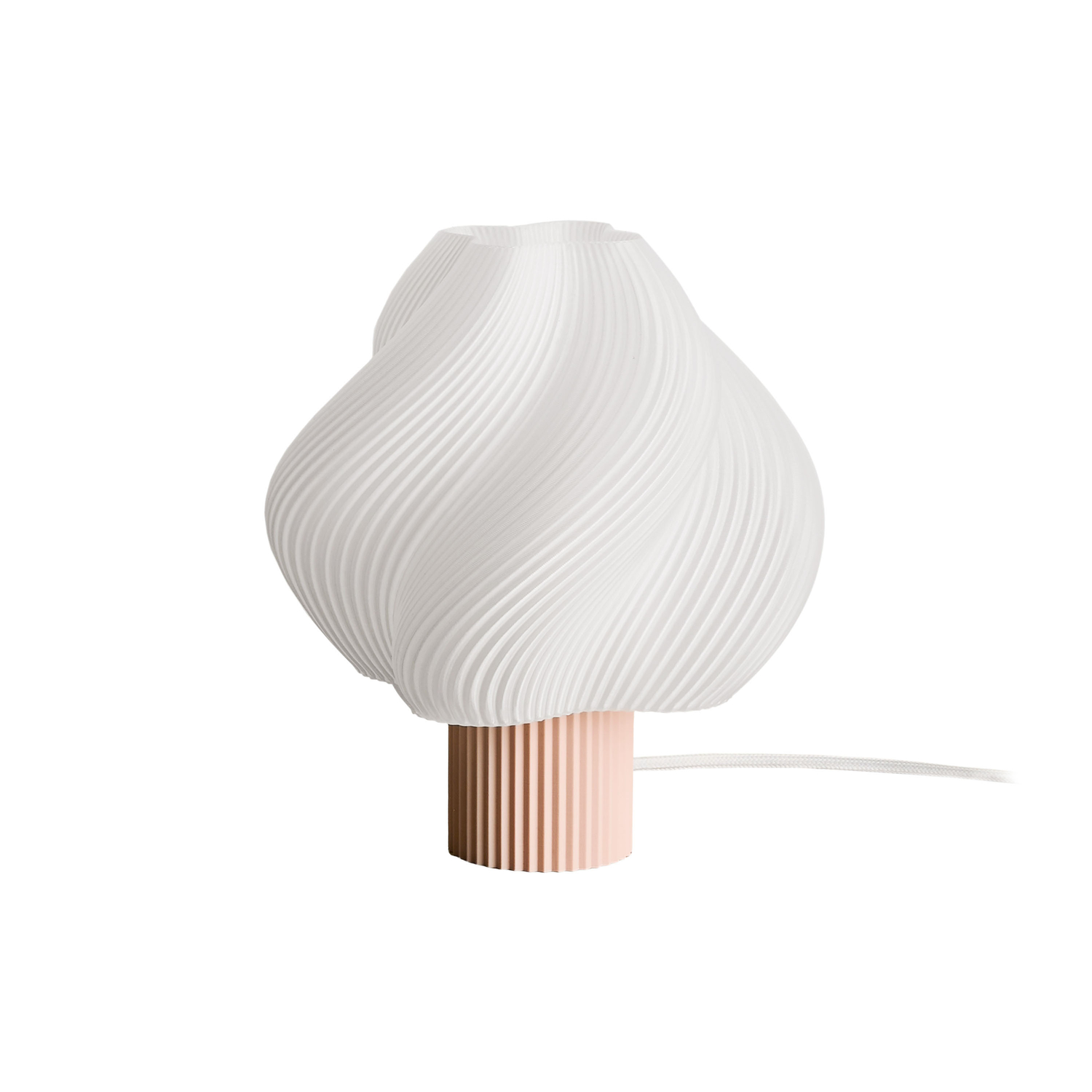 CRÈME ATELIER - Lampe de table Rattan - Rose - PLA recyclé - Designer Crème Atelier CRÈME ATELIER - Lampe de table Rattan - Rose - PLA recyclé - Designer Crème Atelier