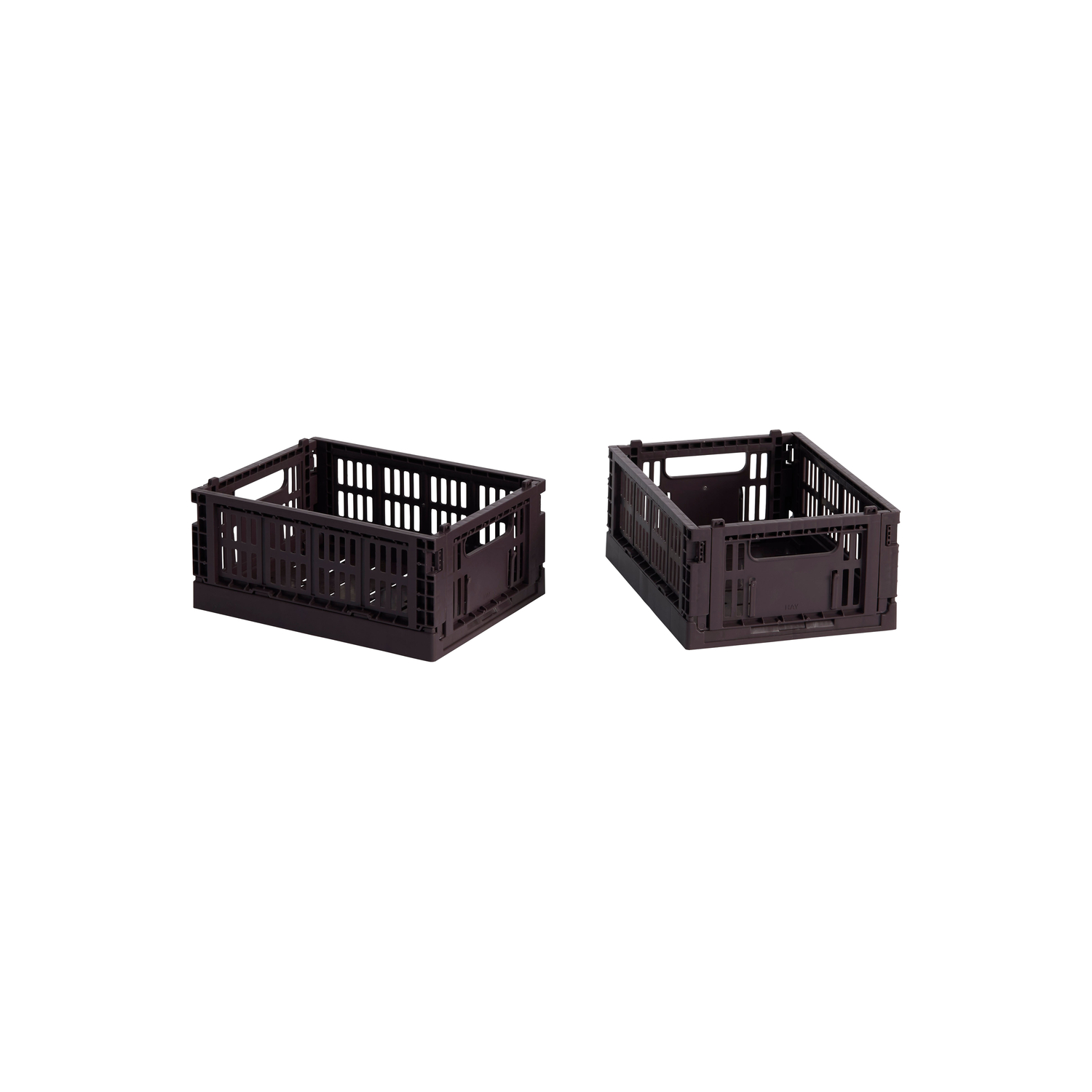 Hay Red - Set Of 2 Baskets Colour Crate - Recycled Polypropylene - Designer Studio