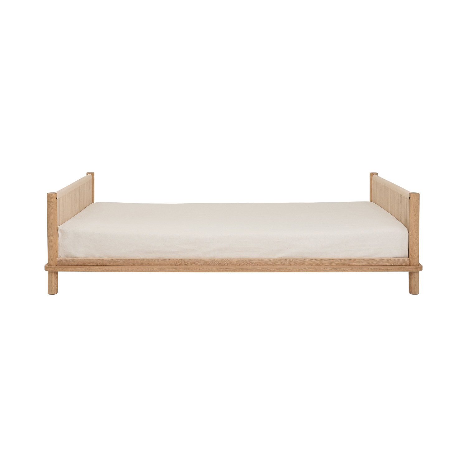 Nobodinoz Beige - Bed For 1 Person Latitude - Natural Wood - Cotton Rope - Designer Marc Venot