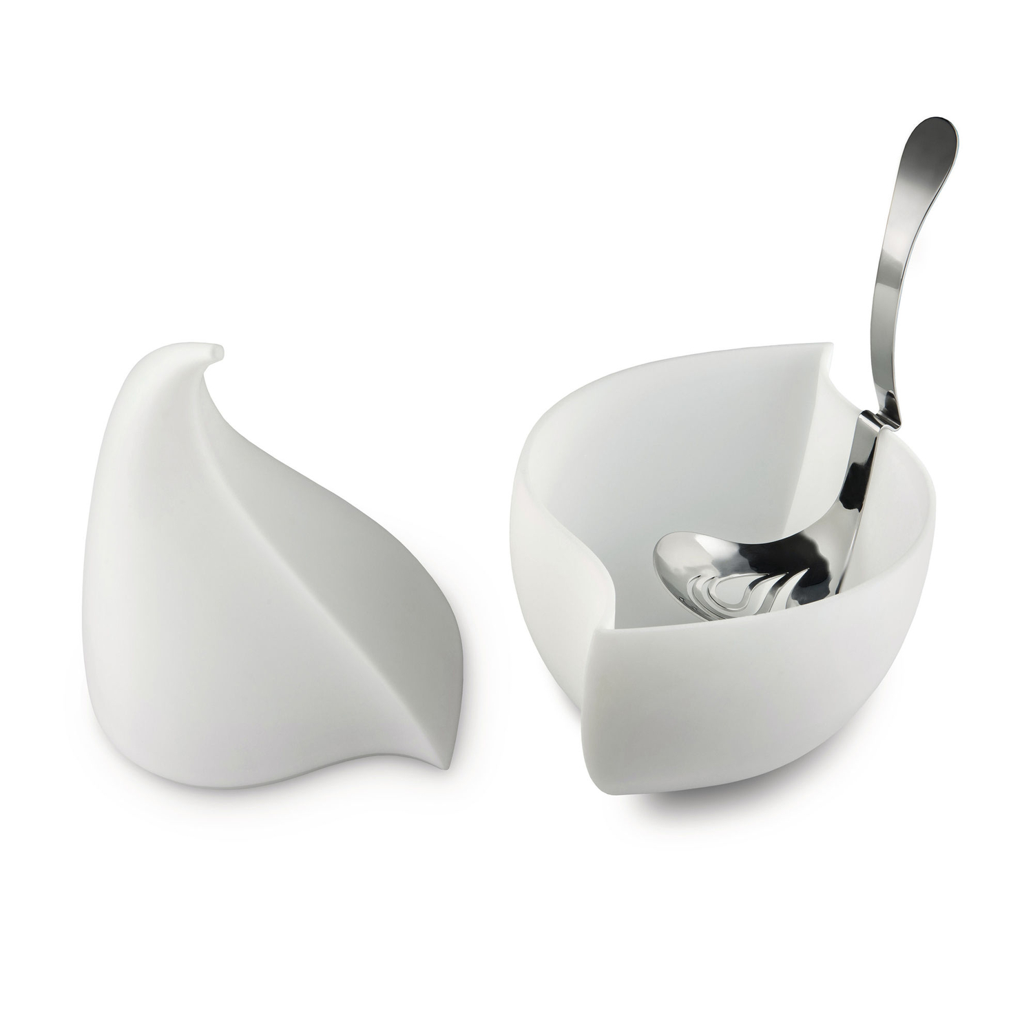 Alessi White - Mozzarella Service Set Nunziatella - Thermoplastic Resin - Designer Emma Silvestris
