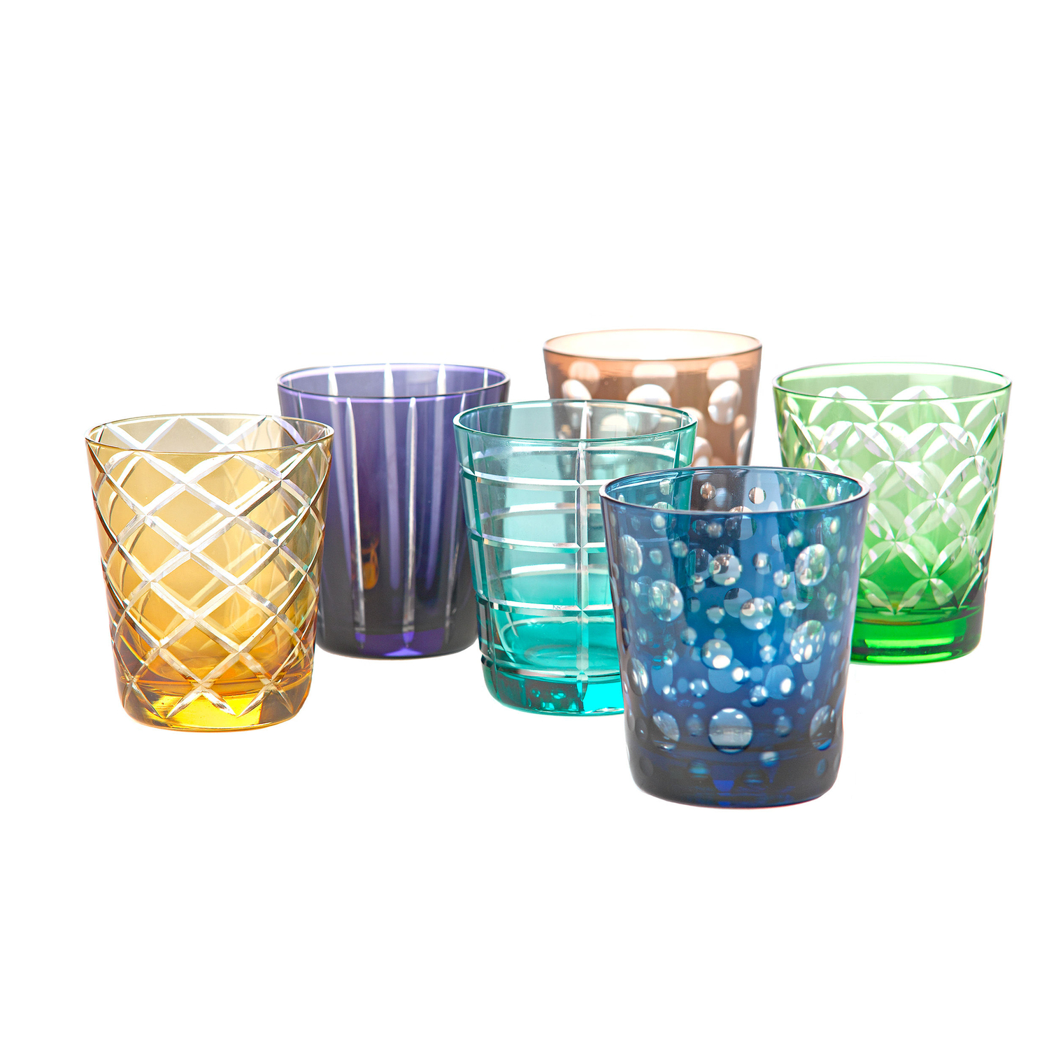 Polspotten - Set Of 6 Cutting - Multicoloured - Glass - Designer Pols Potten Studio