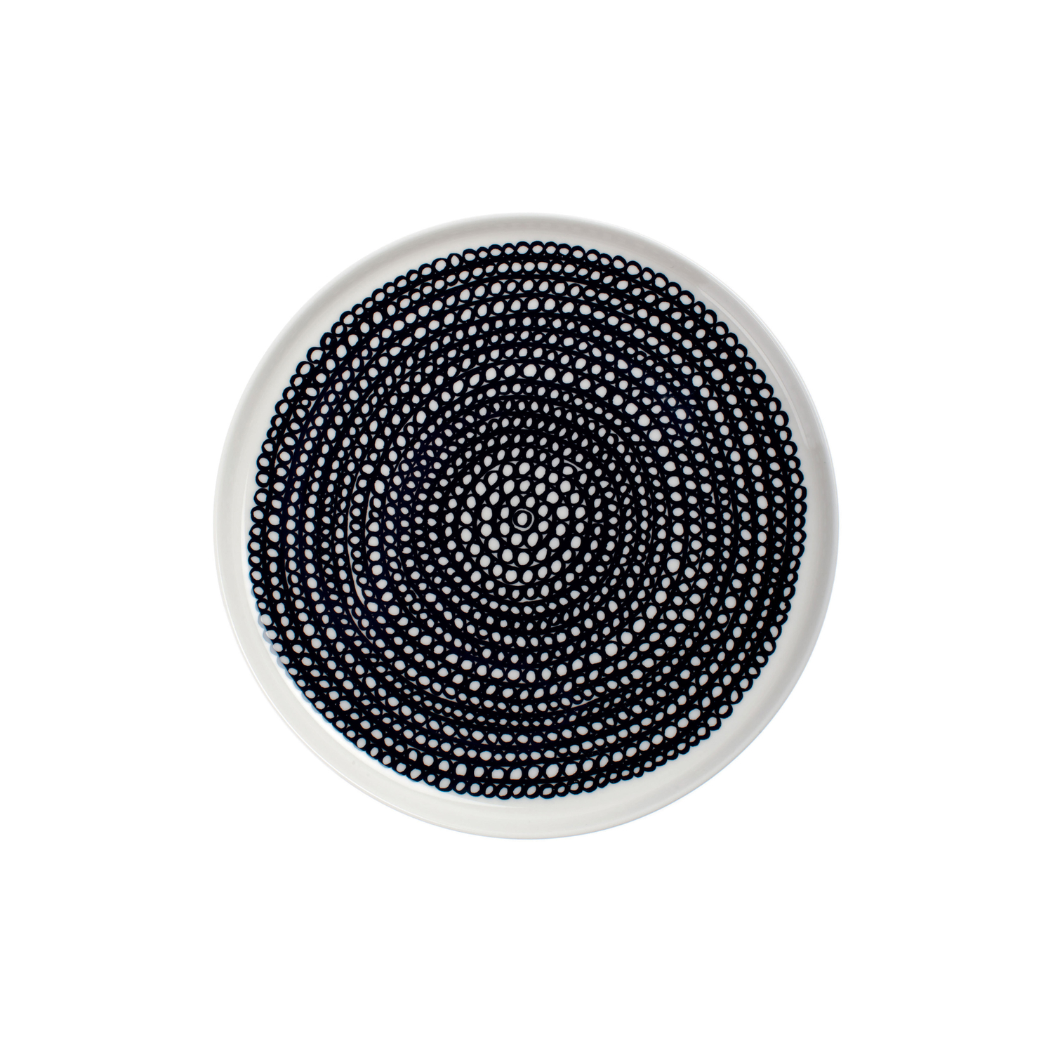Marimekko - Dessert Plate Assiettes - Black - Enamelled China - Designer Sami Ruotsalainen