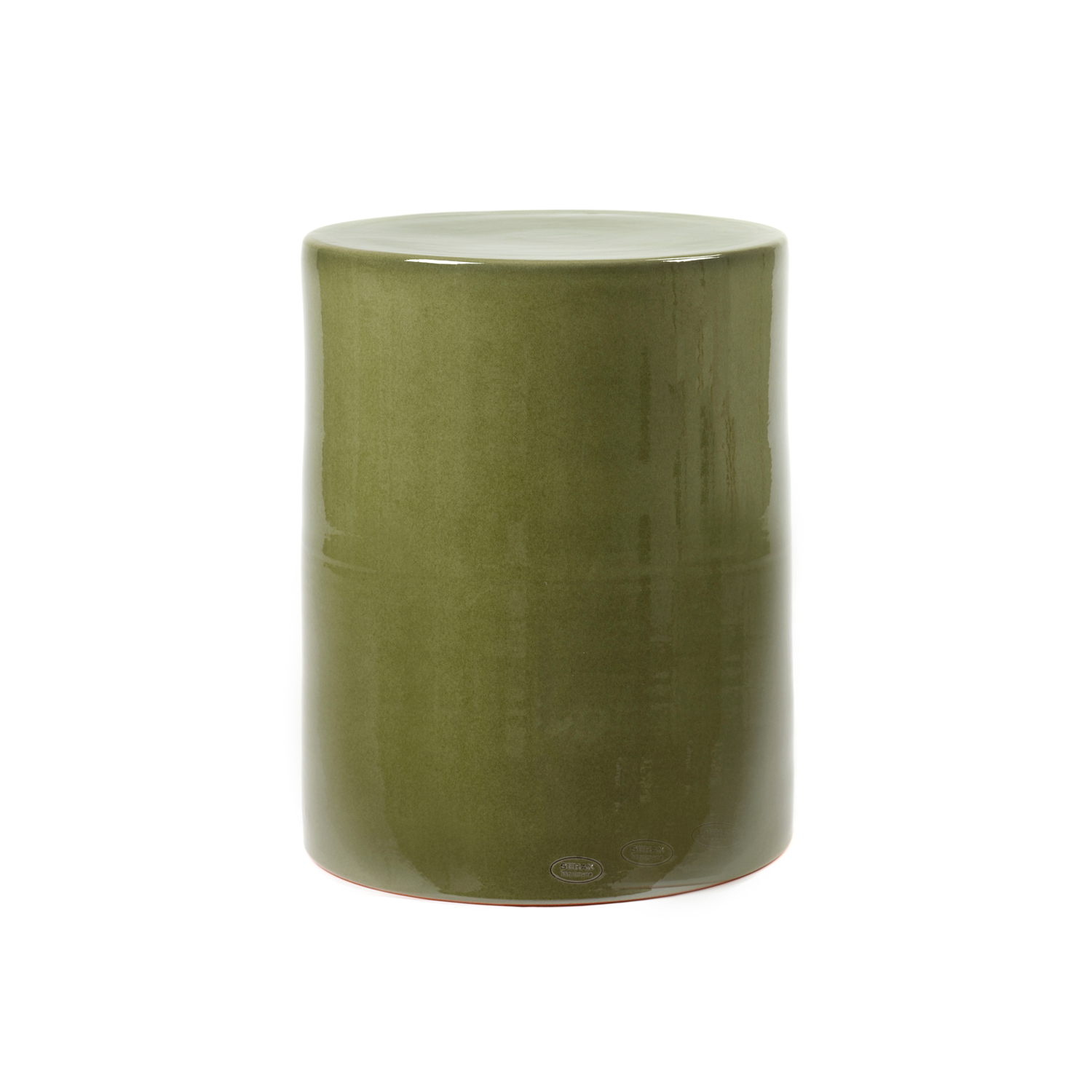 Serax Green - Stool Pawn - Enamled Terracotta - Designer Marie Michielssen