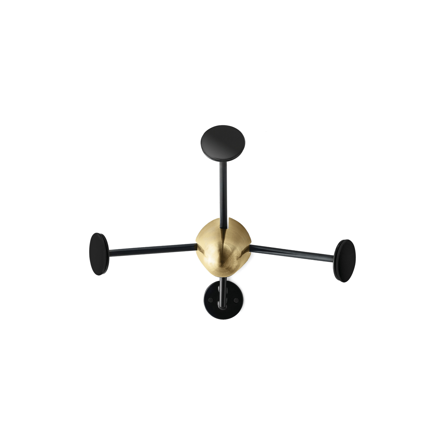 Gubi Black - Wall Coat Rack Matégot - Brass - Designer Mathieu Matégot