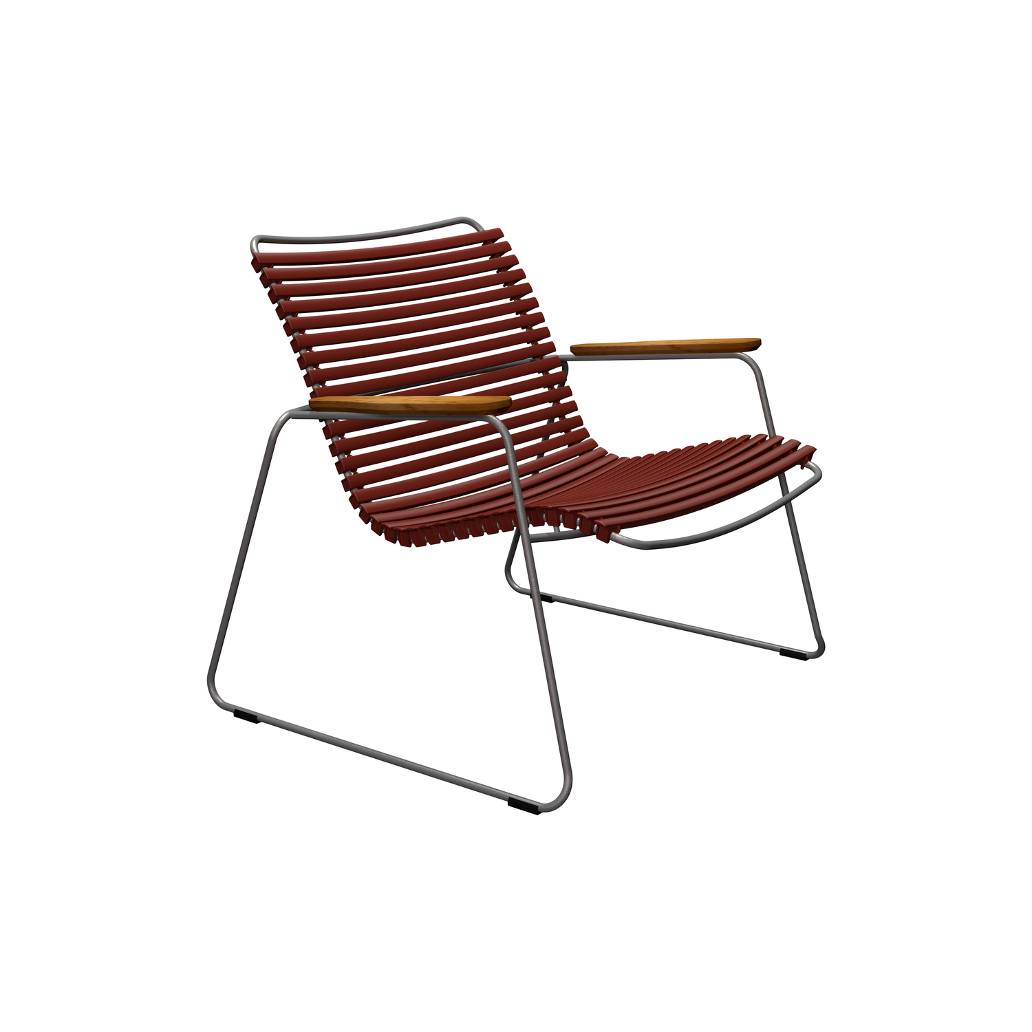 Houe Red - Low Armchair Click - Powder Coated Steel - Designer Henrik Pedersen