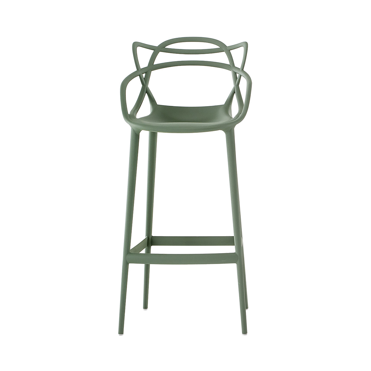 Kartell Green - Bar Chair Masters - Recycled Thermoplastic Technopolymer - Designer Philippe Starck With Eugeni Quitllet