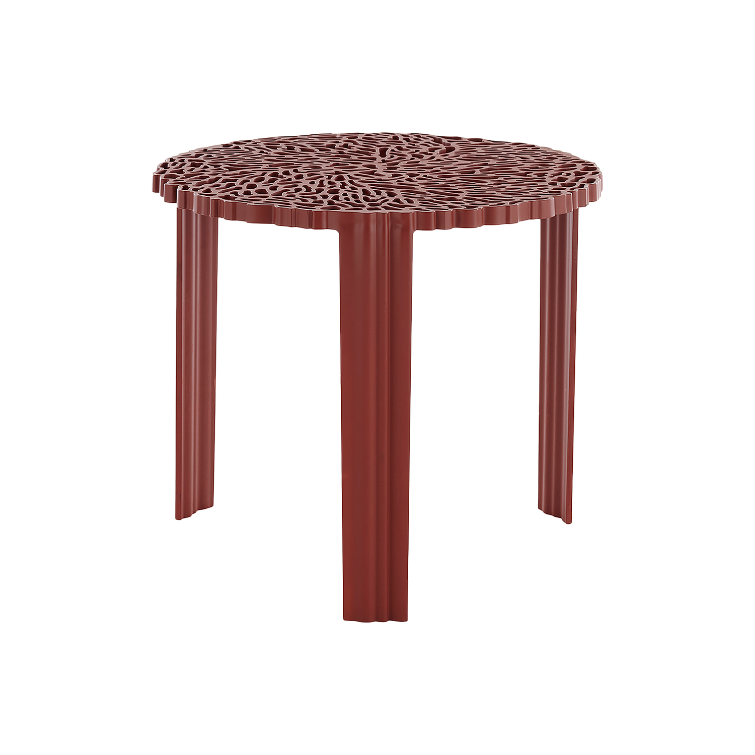 Kartell Red - Coffee Table T-Table - Soft-Touch Pmma - Designer Patricia Urquiola