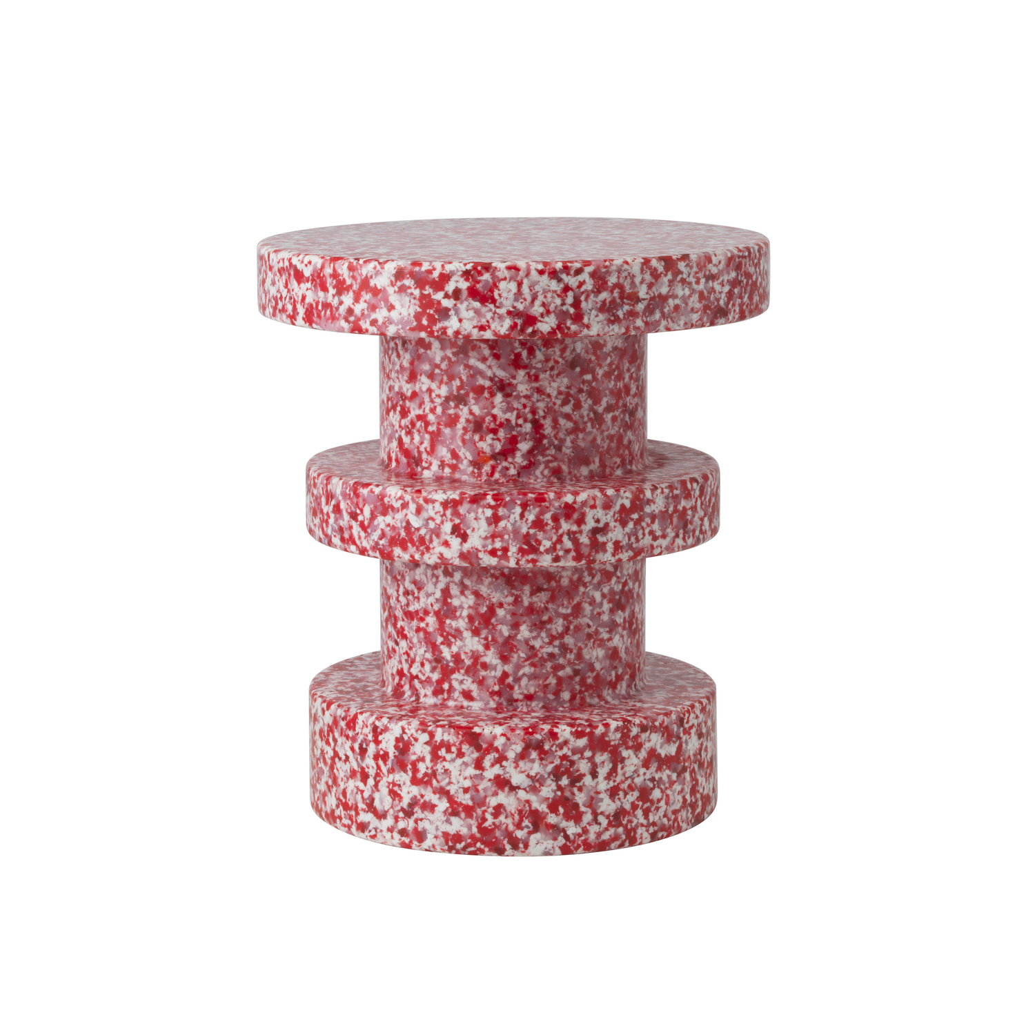 Normann Copenhagen - Hocker Bit - Rot - Recyceltes Polyethylen - Designer Simon Legald