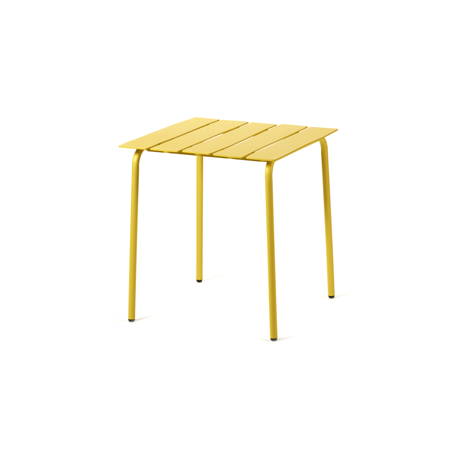 valerie objects - Table carrée Outdoor - Jaune - Aluminium thermolaqué - Designer Maarten Baas
