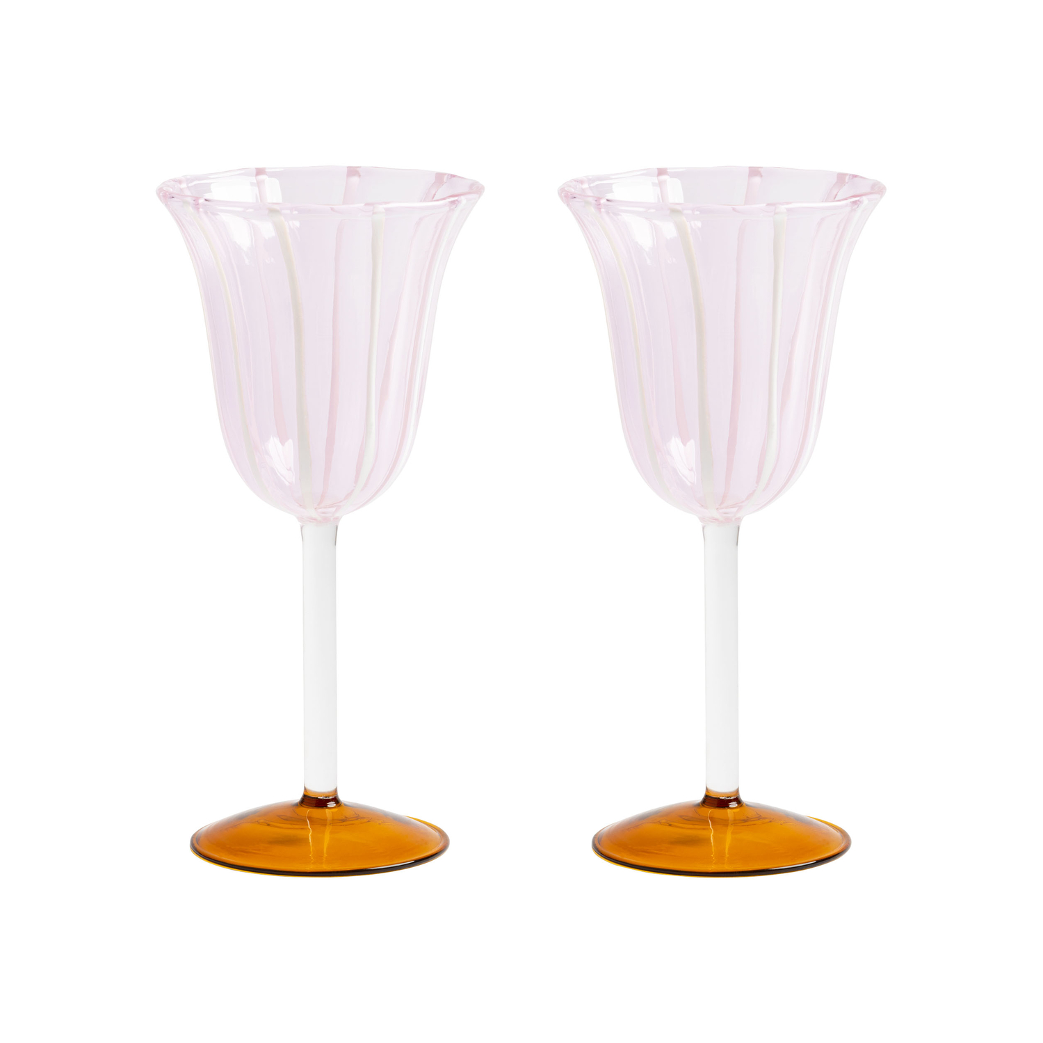 Klevering Pink & - Set Of 2 - 18 Cl Marin - Glass