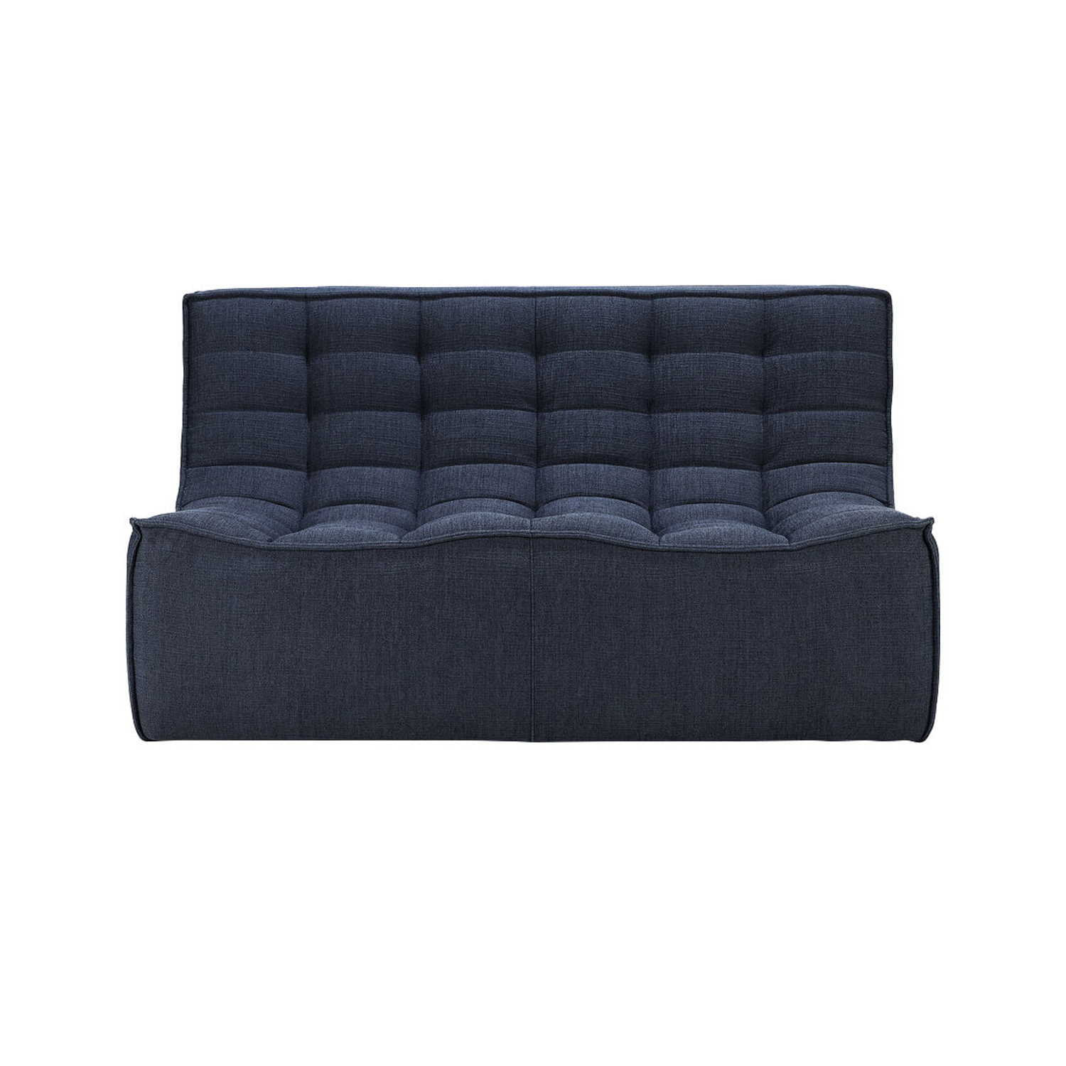Ethnicraft - Canapé 2 places N701 - Gris - Coton recyclé - Designer Jacques Deneef