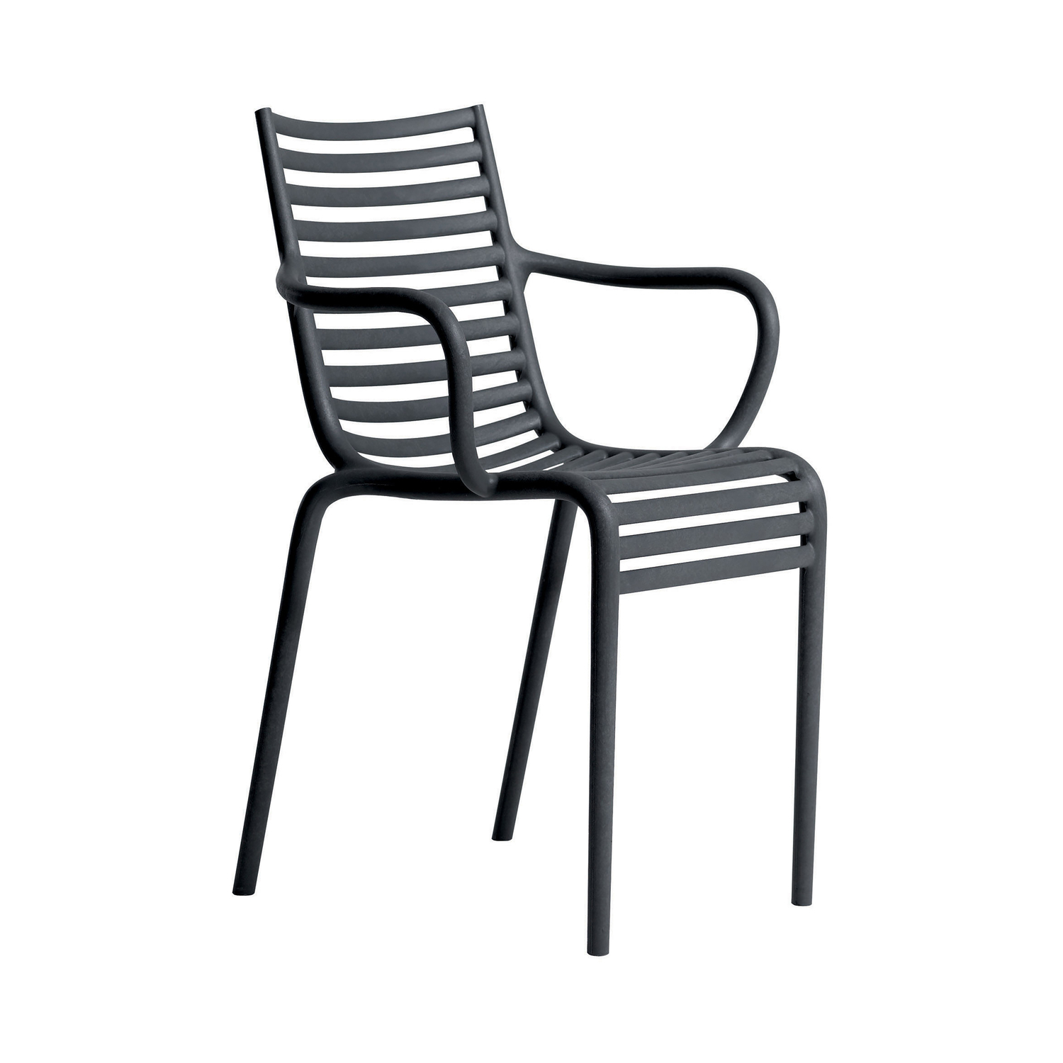 Driade Grey - Stackable Armchair Pip-E - Polythene - Designer Philippe Starck