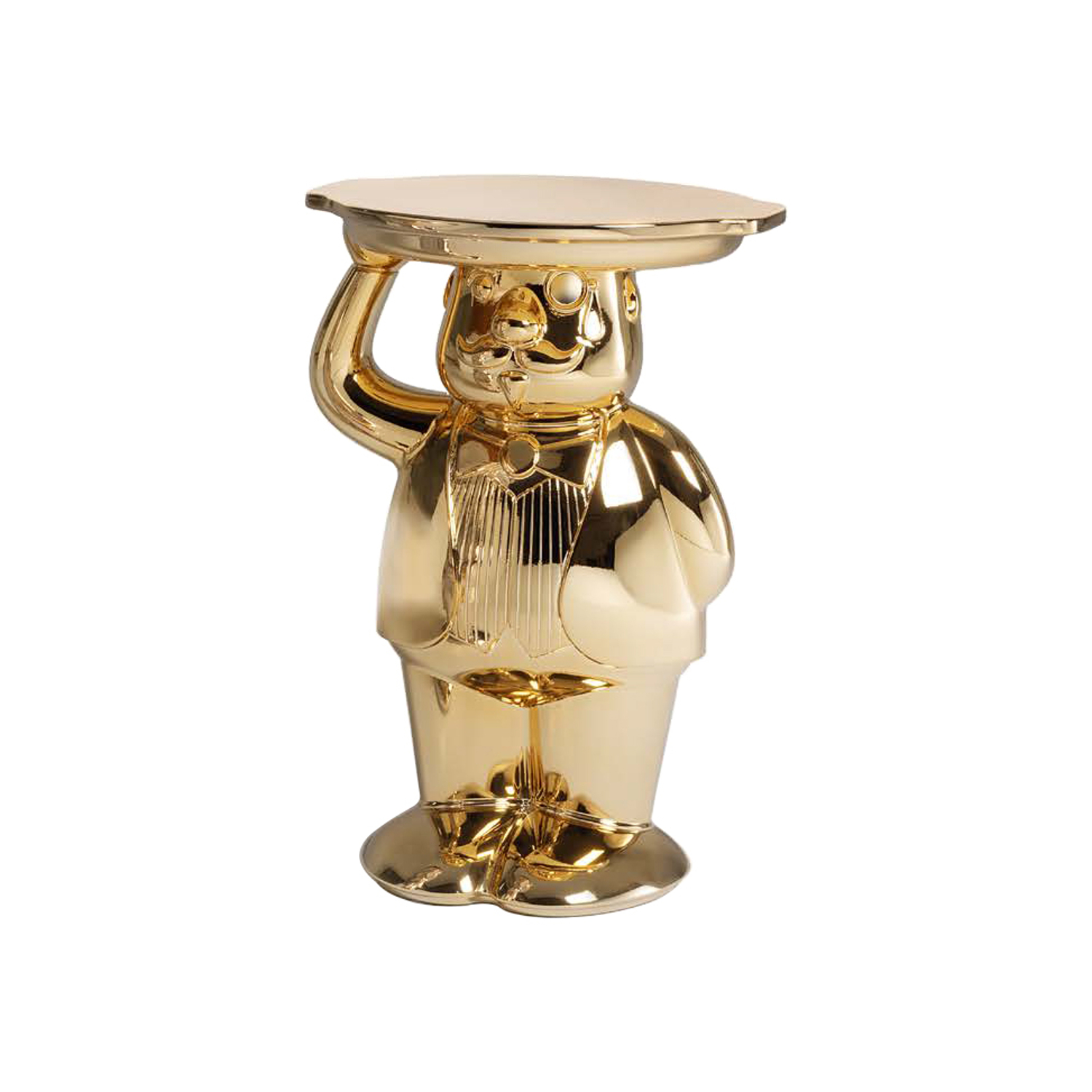 Slide Gold - End Table Amanda - Chrome-Finish Polyethylene - Designer Favaretto Studio
