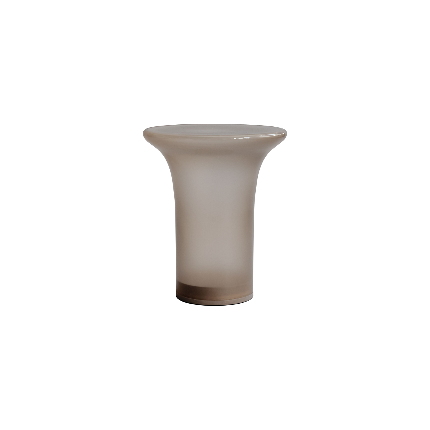 101 Copenhagen Grey - End Table Trumpet - Mouth Blown Glass - Designer Tommy Hyldahl