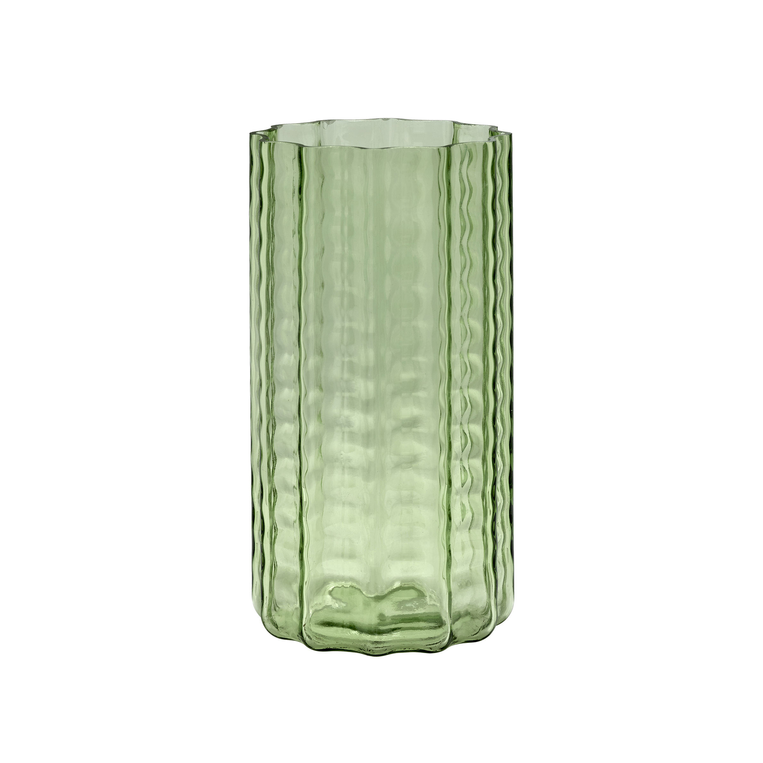Serax - Vase Wave - Green - Mouth Blown Glass - Designer Ruben Deriemaeker
