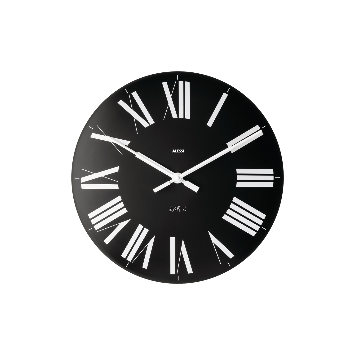 Alessi - Horloge murale - Noir - ABS - Designer Pier Giacomo Castiglioni