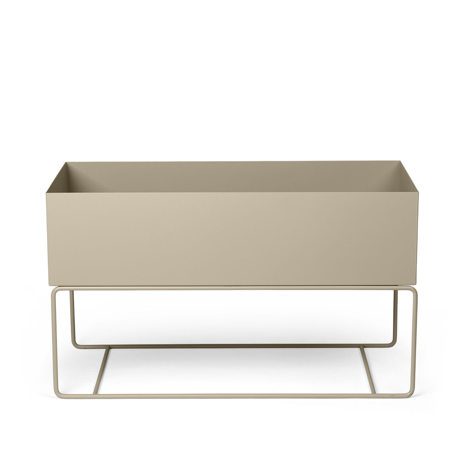 Ferm Living Beige - Standing Flowerpot Plant Box - Epoxy Lacquered Steel - Designer Trine Andersen
