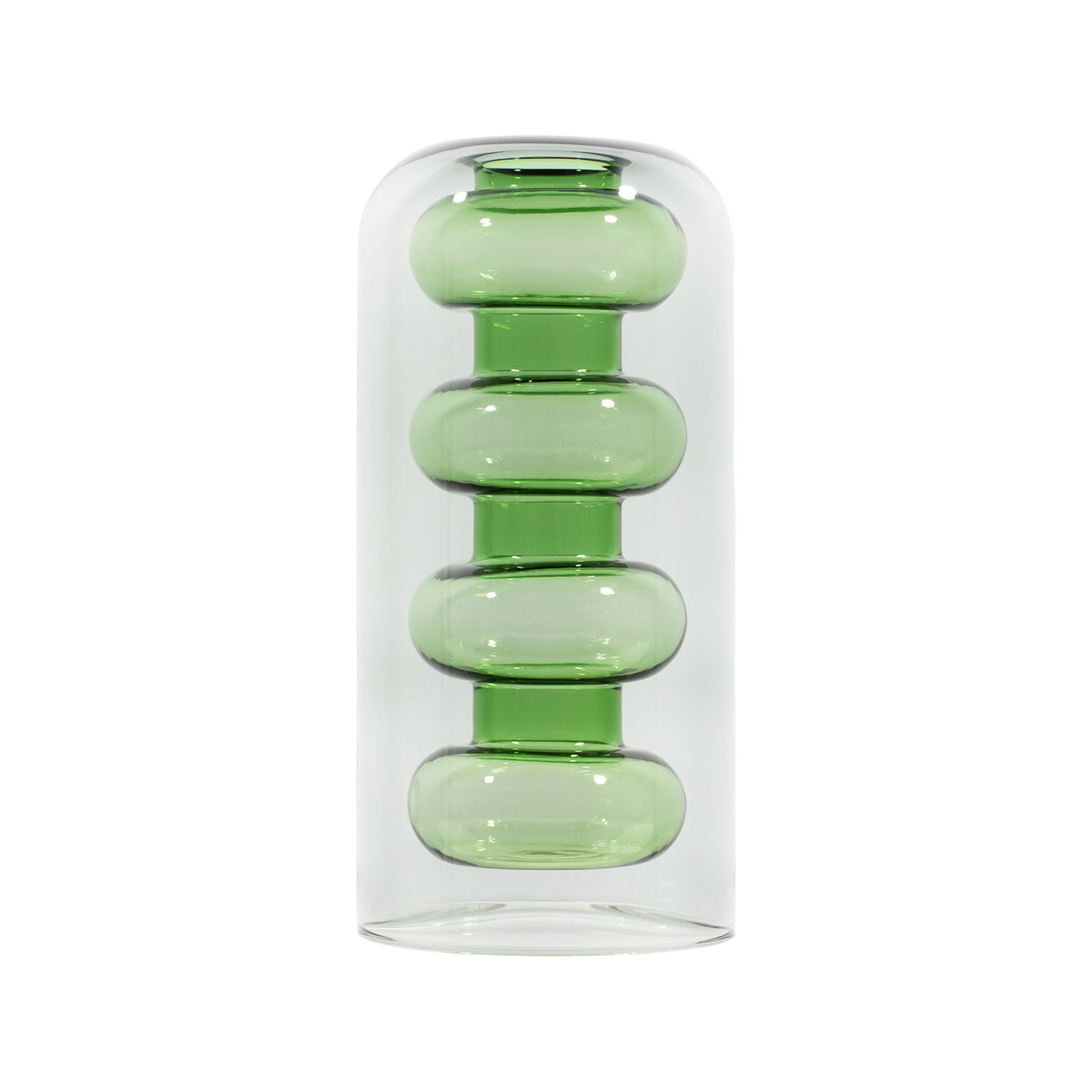 Tom Dixon Green - Vase Bump - Blown Borosilicate Glass - Designer