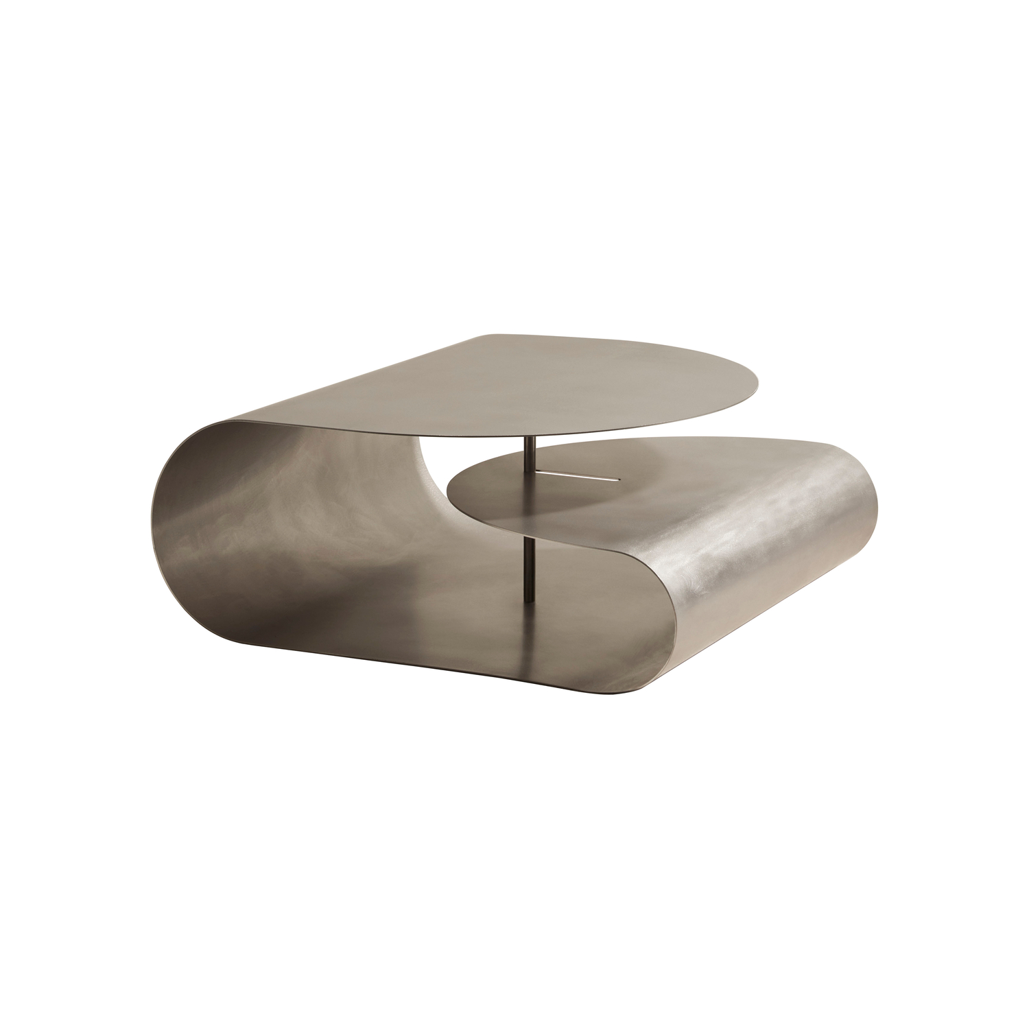 Maison Sarah Lavoine Silver - Coffee Table Gégé - Brushed Stainless Steel - Designer Sarah Lavoine