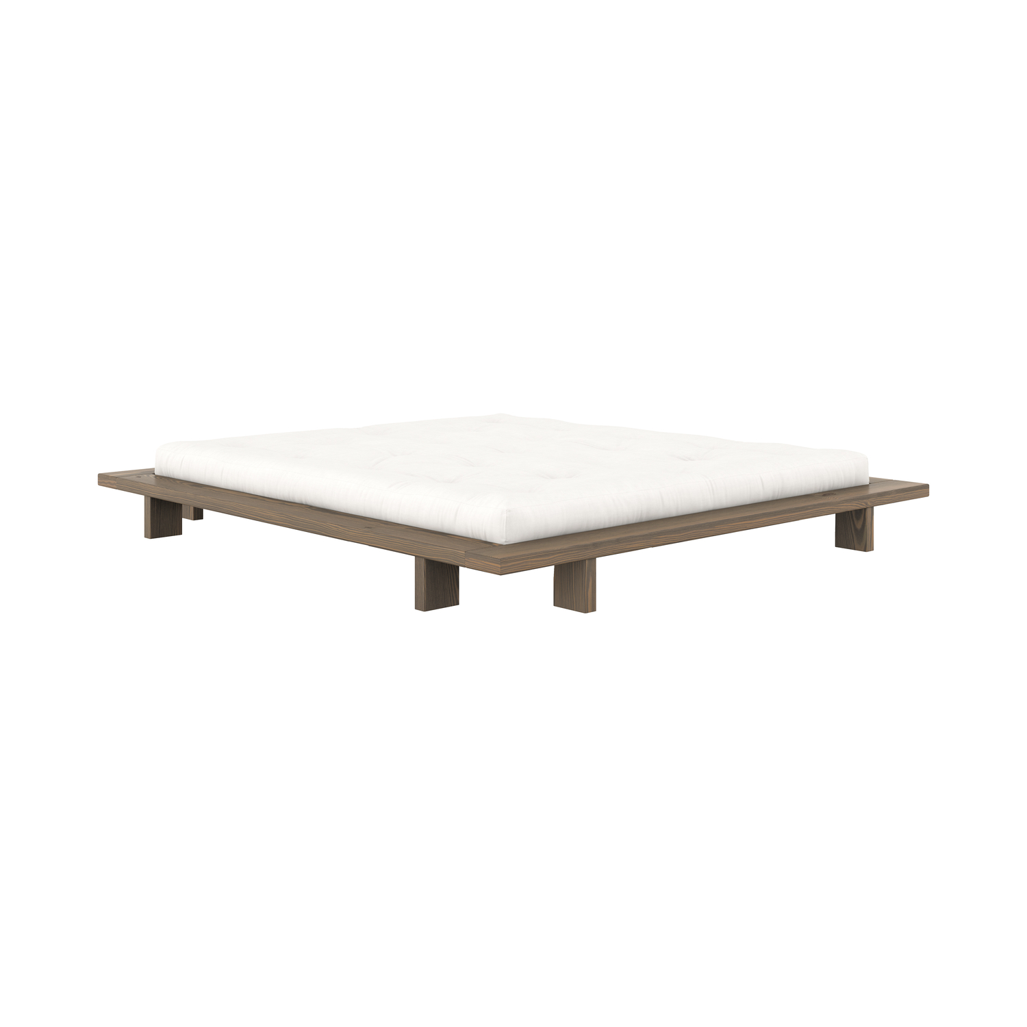 Karup Brown - Double Bed Japan - Fsc-Certified Lacquered Solid Pine