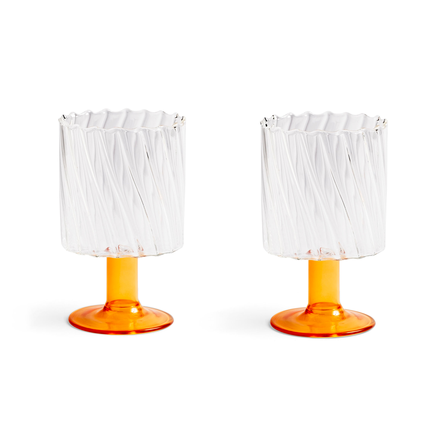 & Klevering - Wine Glass Twirl - Orange - Glass