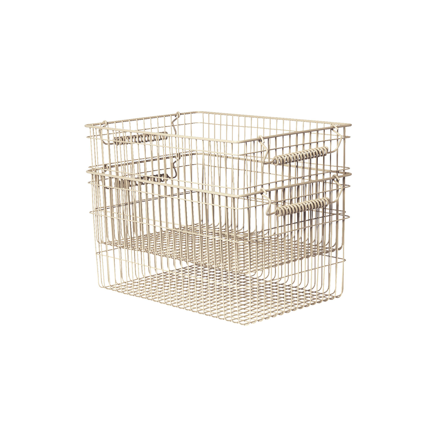 Ferm Living - Stackable Basket Cala - Beige - Iron
