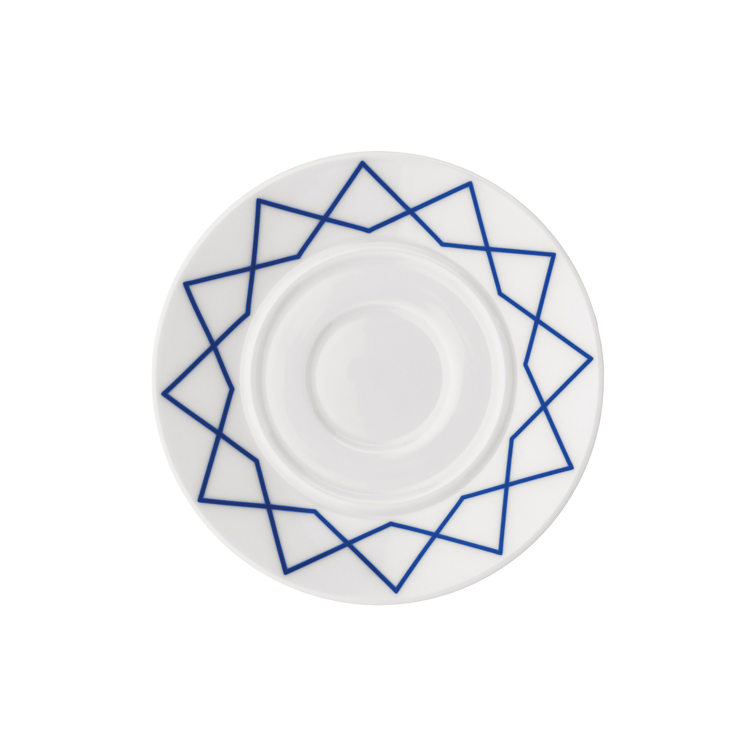 Alessi Blue - Saucer La Bella Tavola - Fine Porcelain - Designer Ettore Sottsass