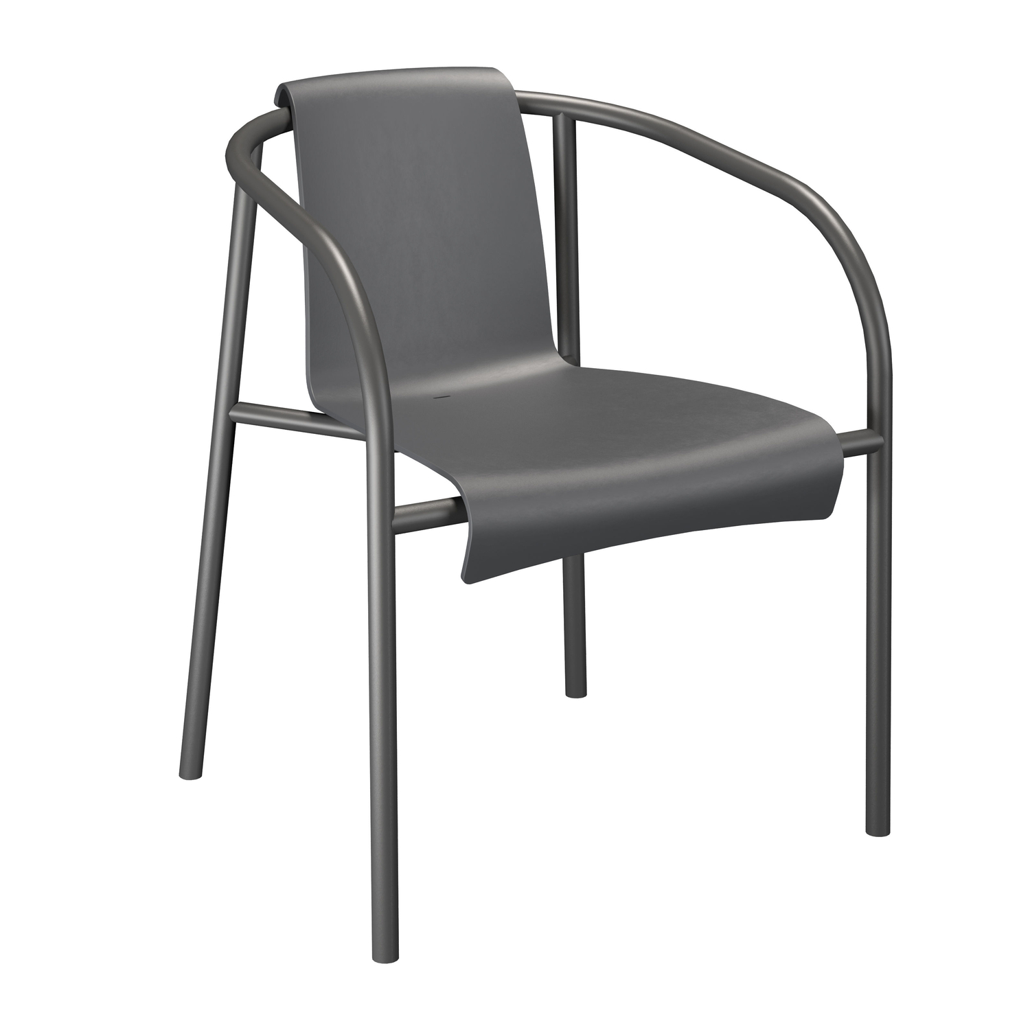 Houe - Stackable armchair Nami - Grey - Recycled plastic - Designer Hans Thyge & Co