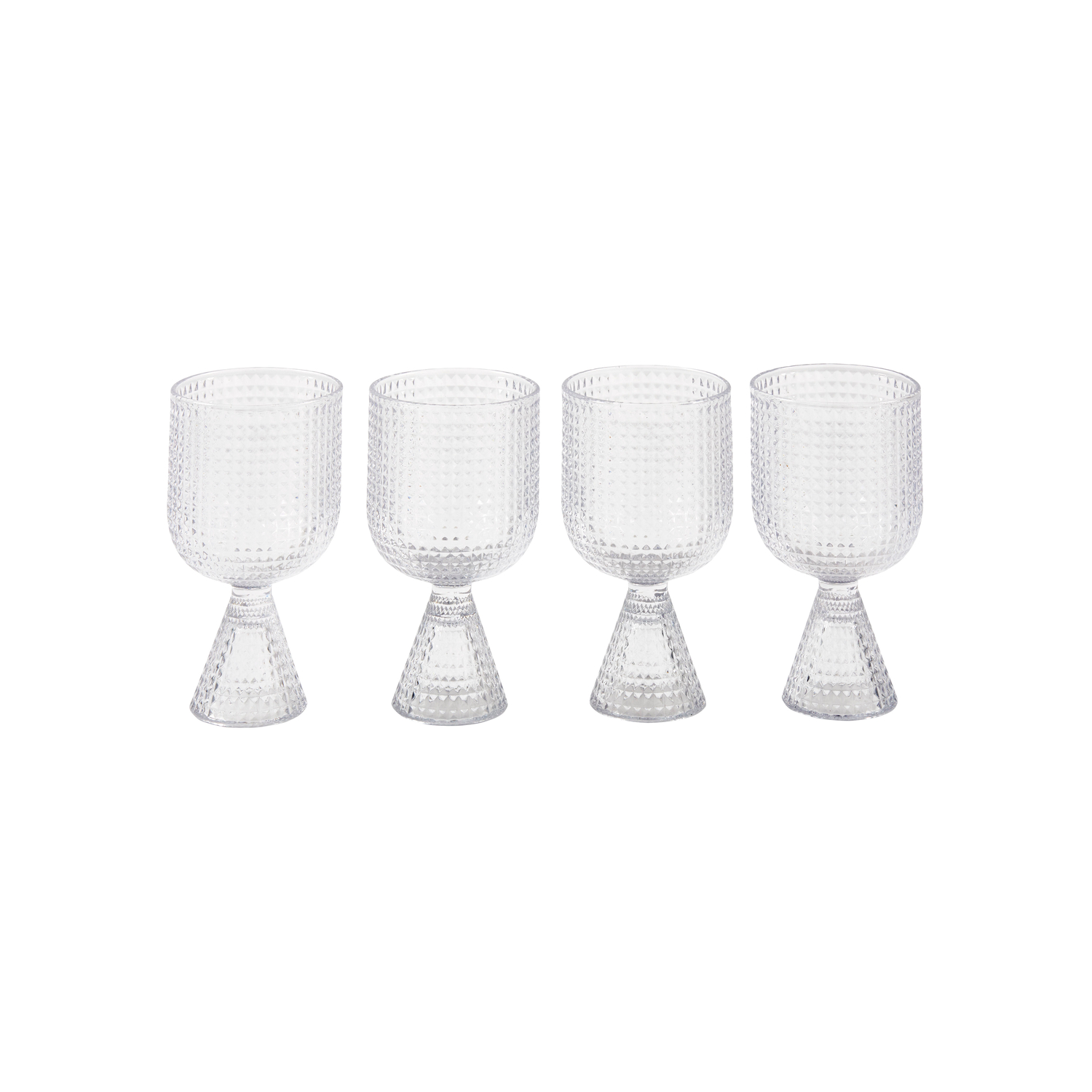 Pols Potten Gold - Set Of 4 - 390 Ml Rooftop - Transparent - Glass