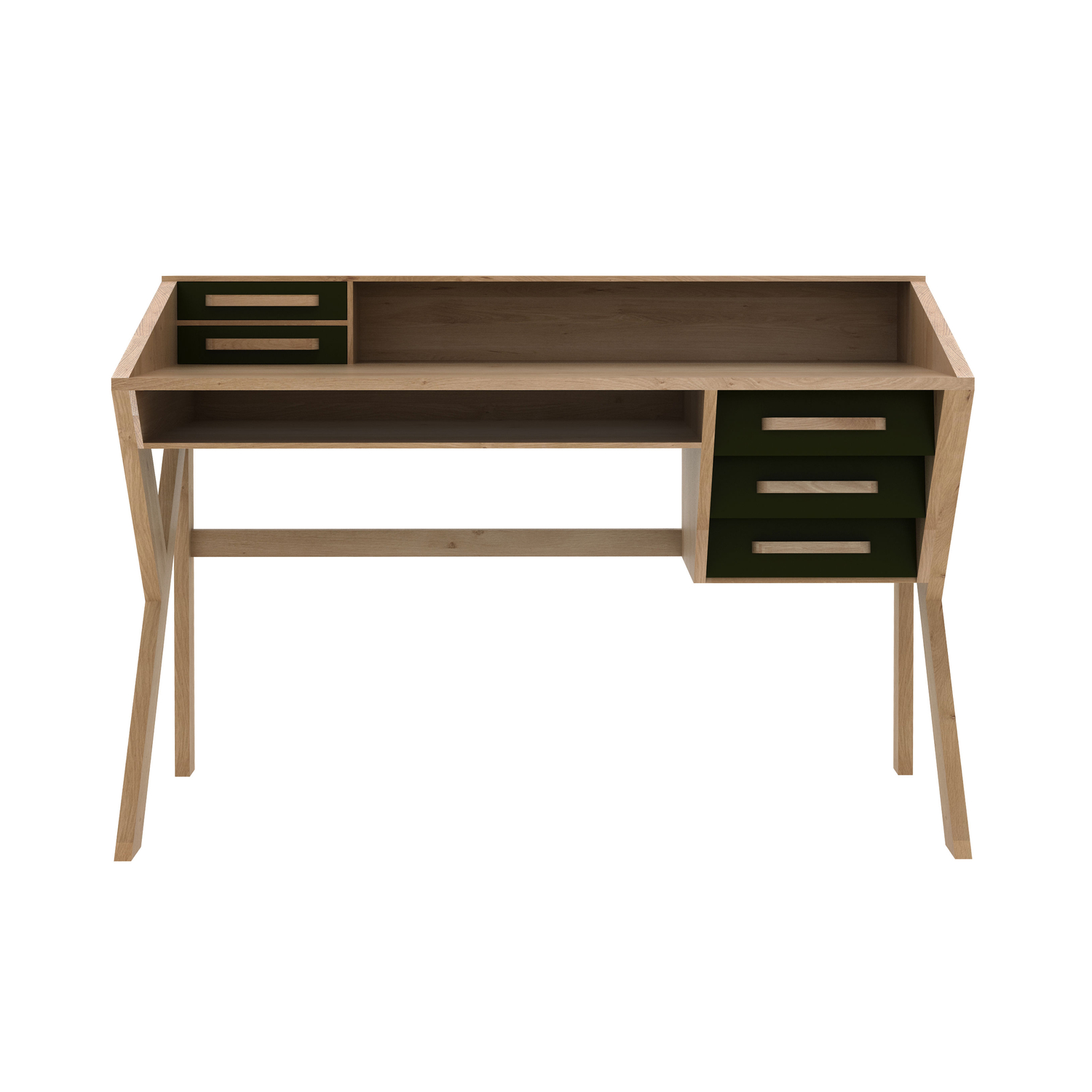 Ethnicraft Black - Desk Origami - Natural Wood - Solid Oak