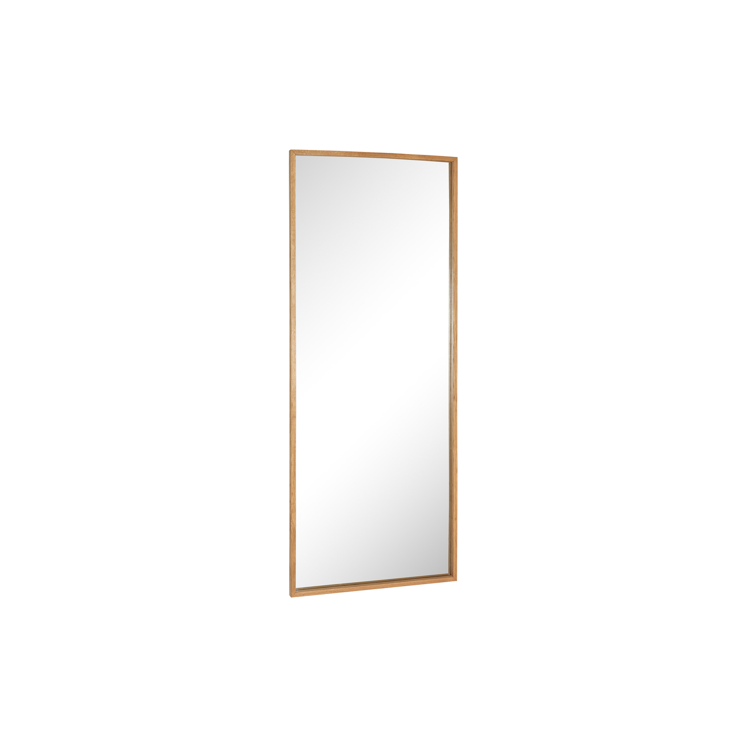 Hübsch Chiaro - Specchio Murale Glimpse - Legno Naturale - Impiallacciatura Di Rovere Certificata - Immagine 1