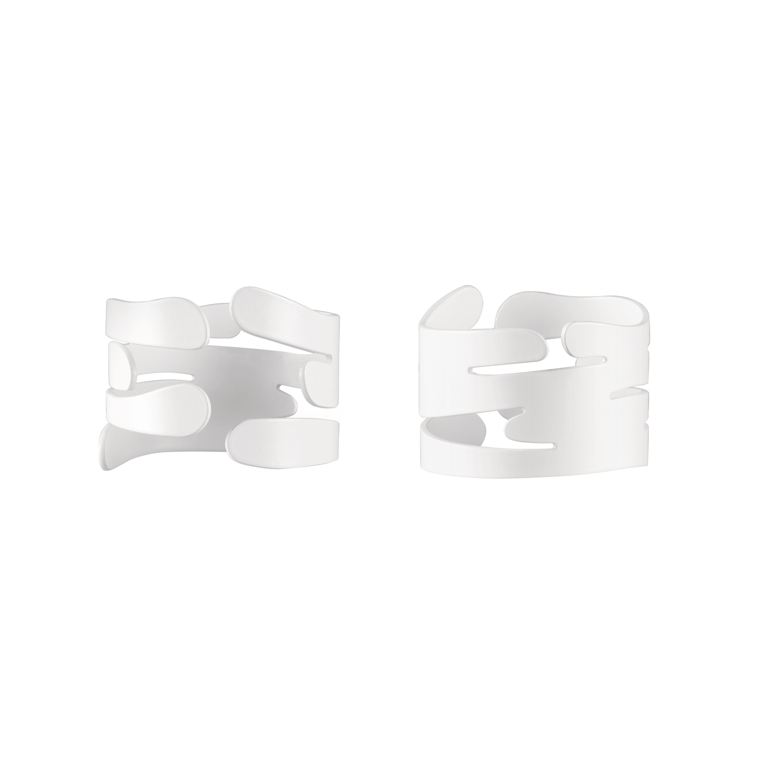 Alessi White - Set Of 2 - Steel Bark - Steel - Designer Donia Maaoui