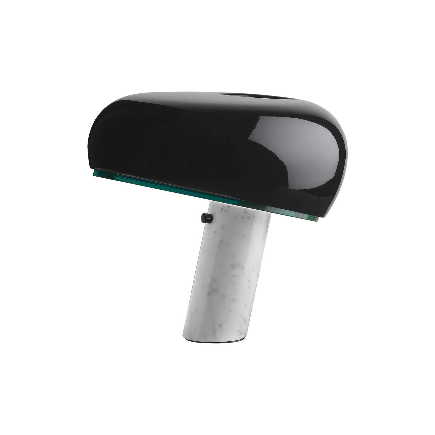 Flos - Tischleuchte Snoopy - Schwarz - Carrara-Marmor - Designer Pier Giacomo Castiglioni