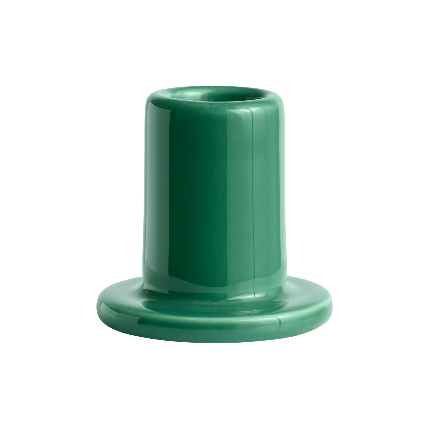 Hay Green - Candle Stick Tube - Enamelled Earthenware