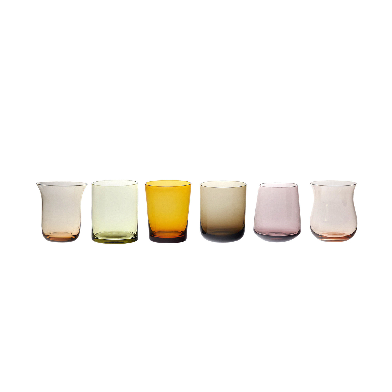 Bitossi Home - Set Of 6 Verres - Multicoloured - Blown Glass