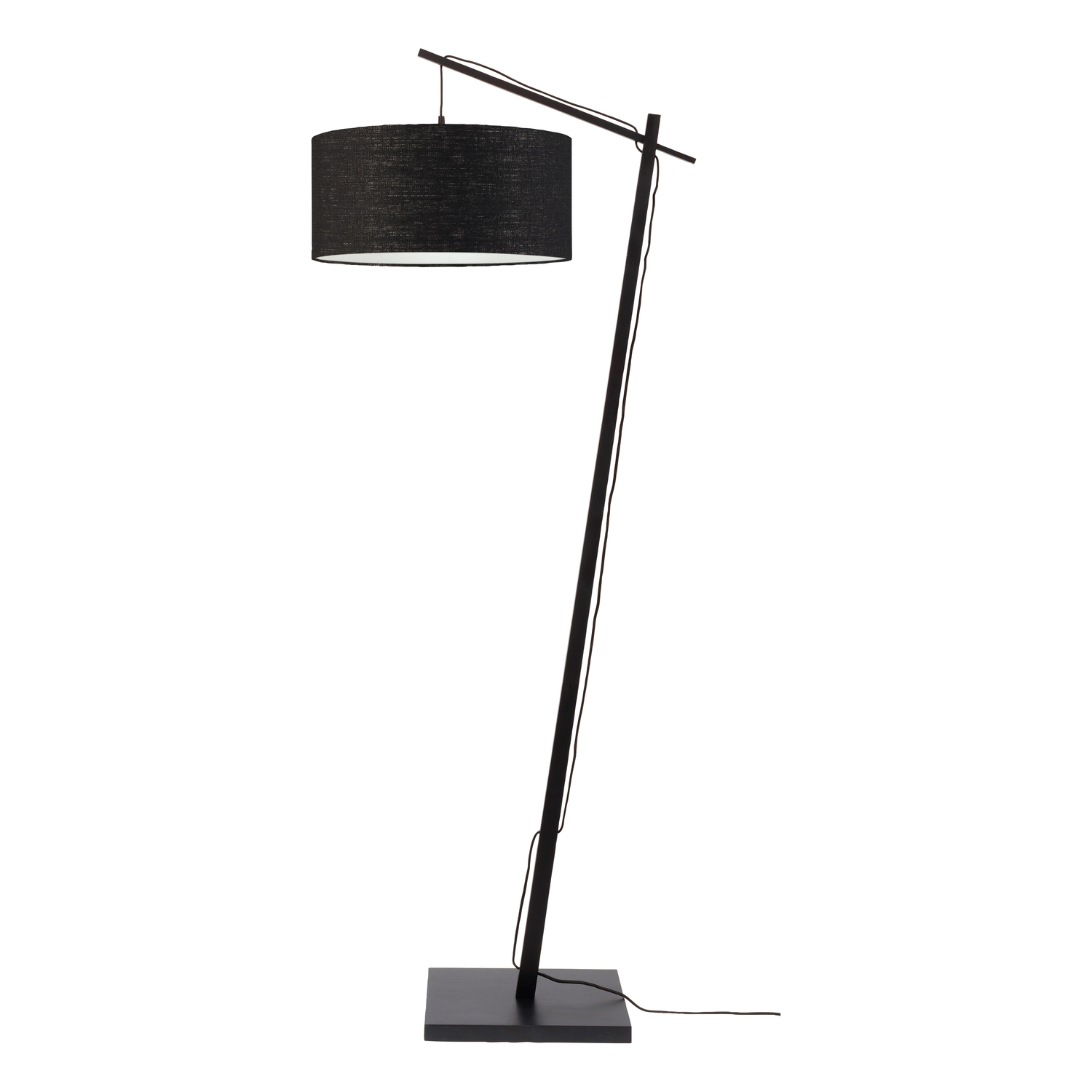 Good & Mojo Black - Floor Lamp Andes - Organic Linen