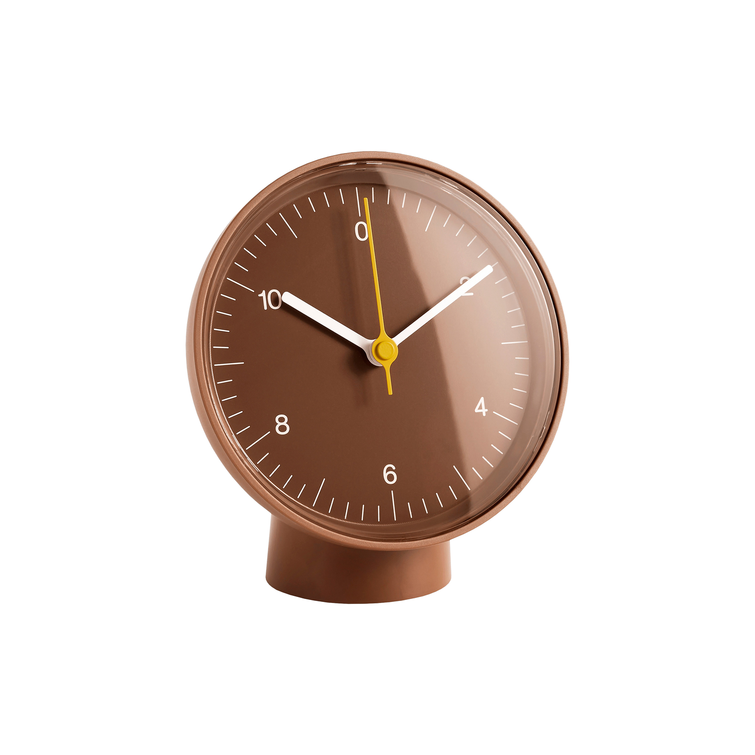 Hay Marrone - Orologio Da Posare Jasper Morrison - Abs Riciclato - Designer Jasper Morrison