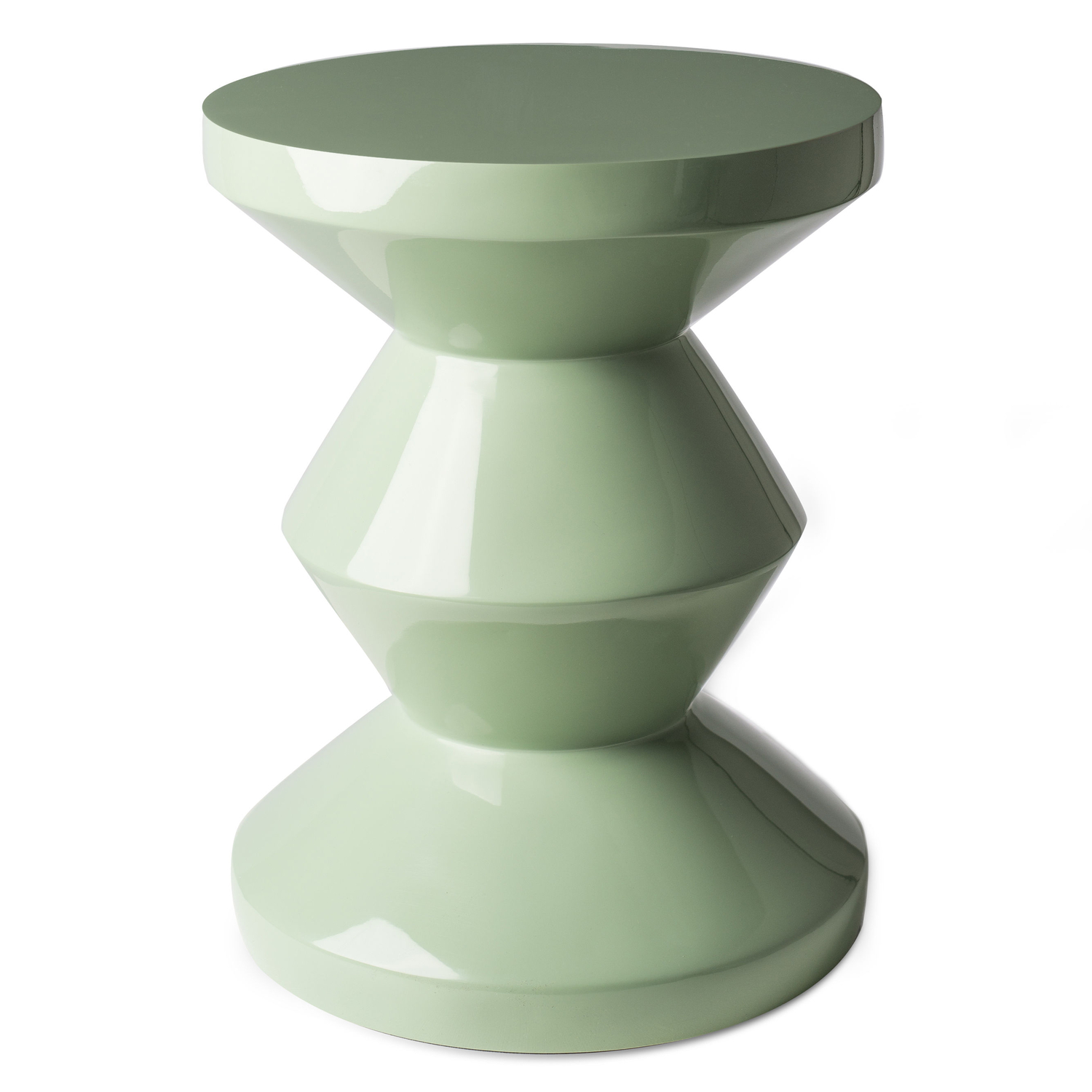 Pols Potten Green - Stool Zig Zag - Lacquered Polyester