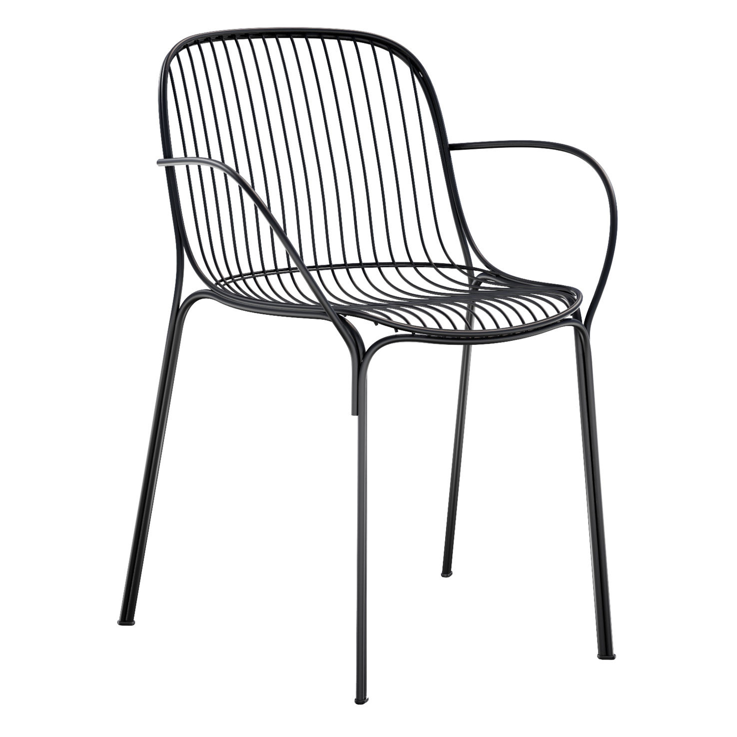 Kartell Black - Armchair Hiray - Painted Galvanized Steel - Designer Ludovica & Roberto Palomba
