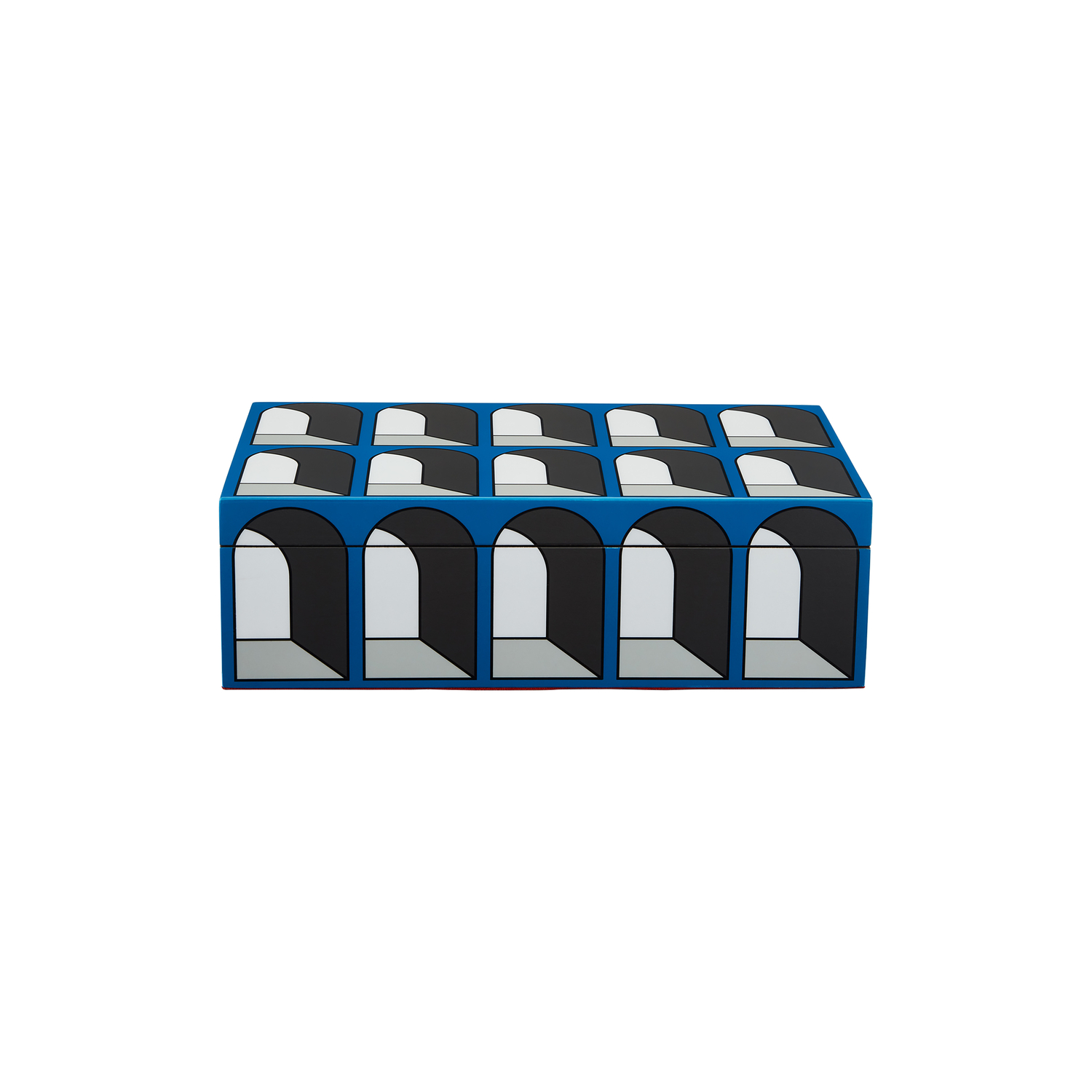 Jonathan Adler - Boîte Arcade - Bleu - Velours - Designer Jonathan Adler
