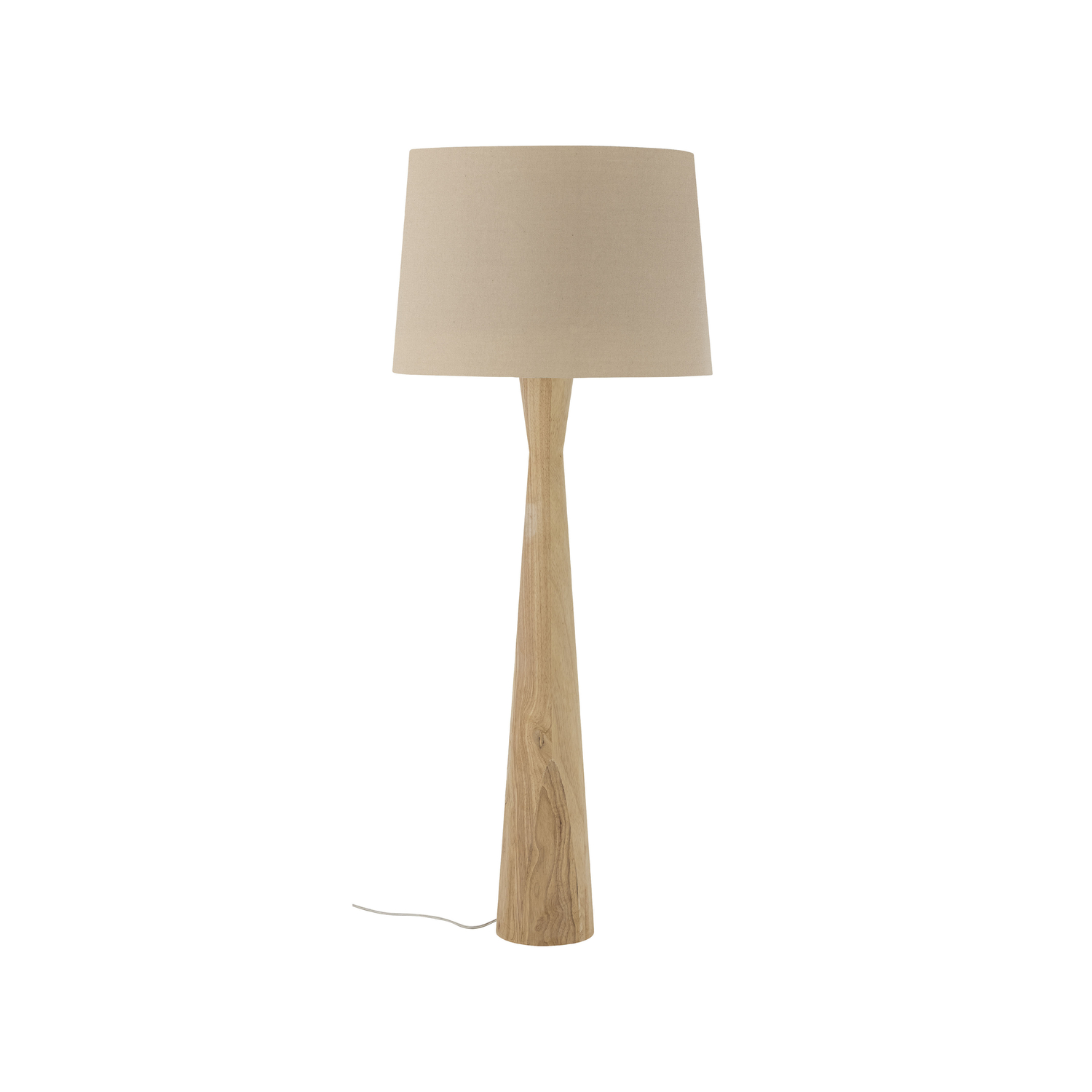 Bloomingville Beige/Golden - Floor Lamp Lampadaire - Natural Wood - Rubber Tree Wood