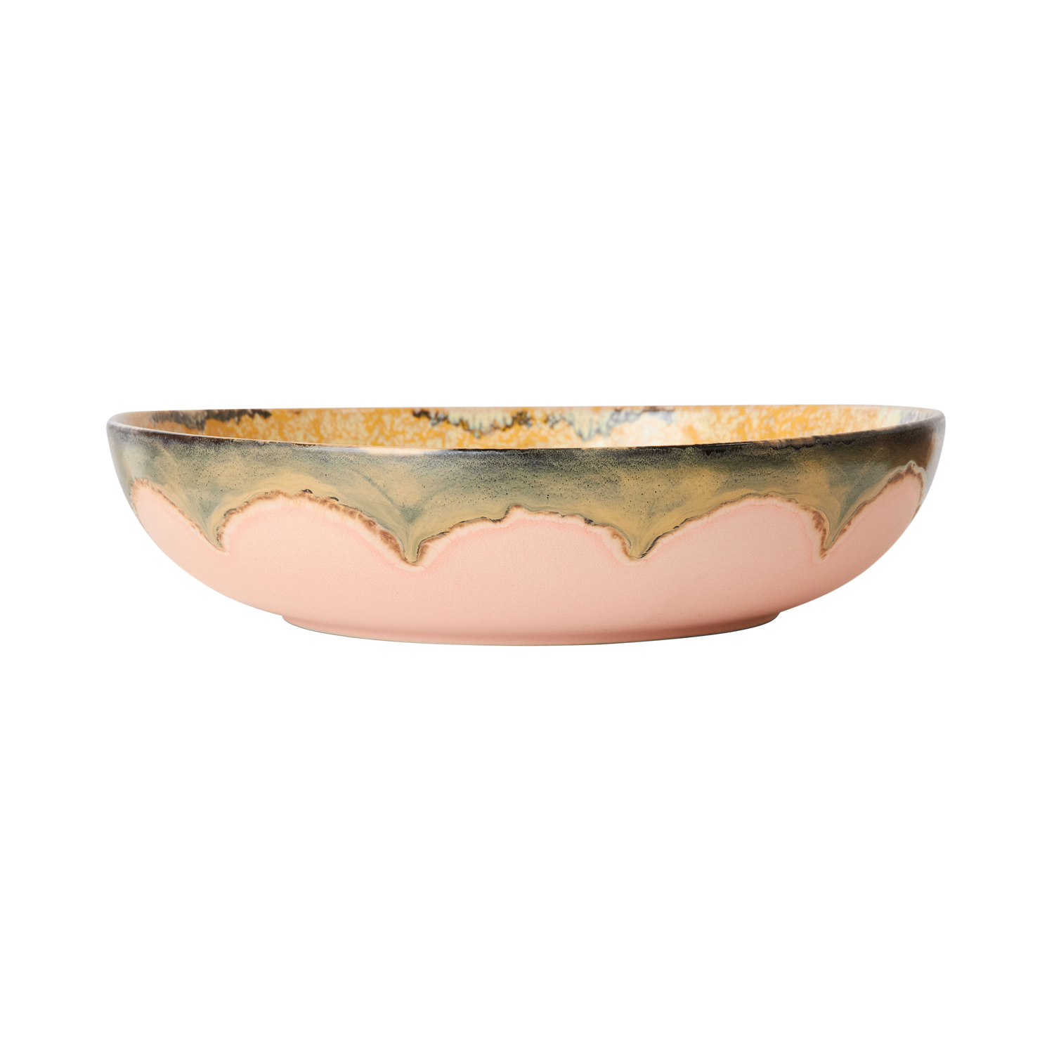 HK LIVING - Plat de service 70s ceramics - Multicolore - Grès émaillé